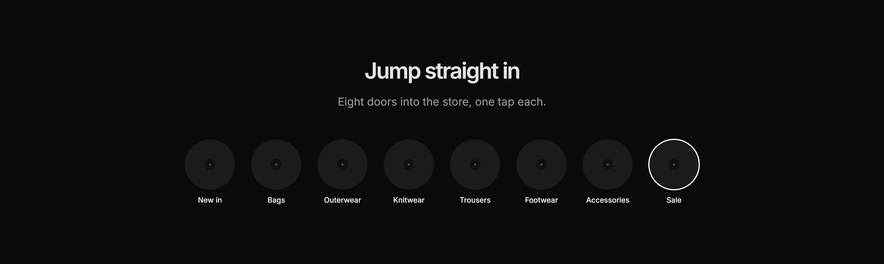 Ecommerce Category: Circle Category Row