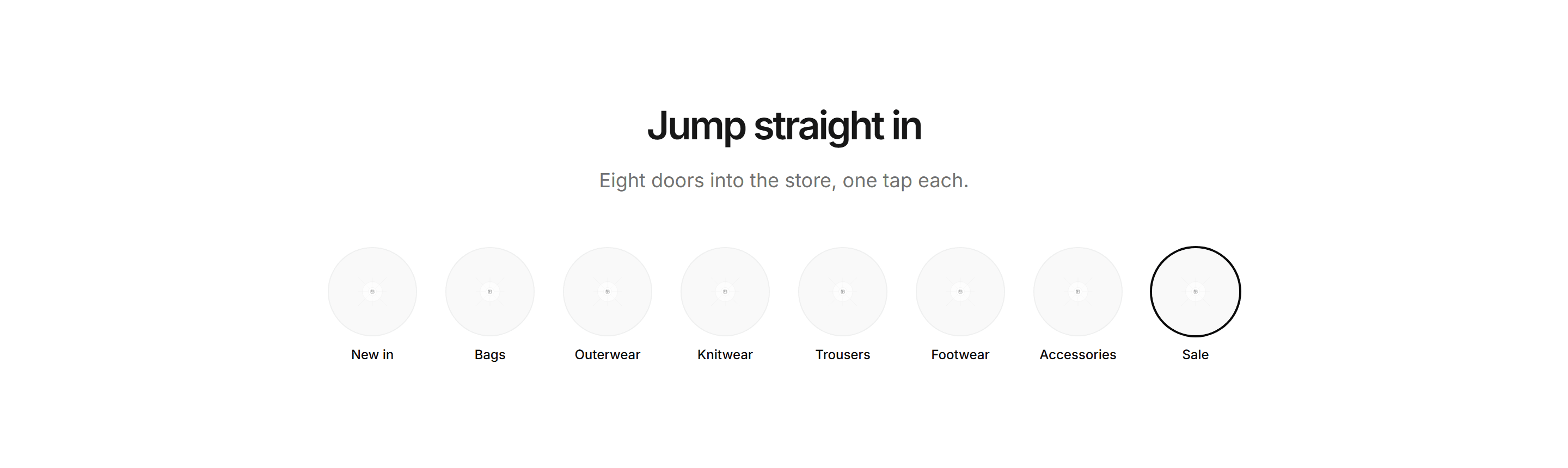 Ecommerce Category: Circle Category Row