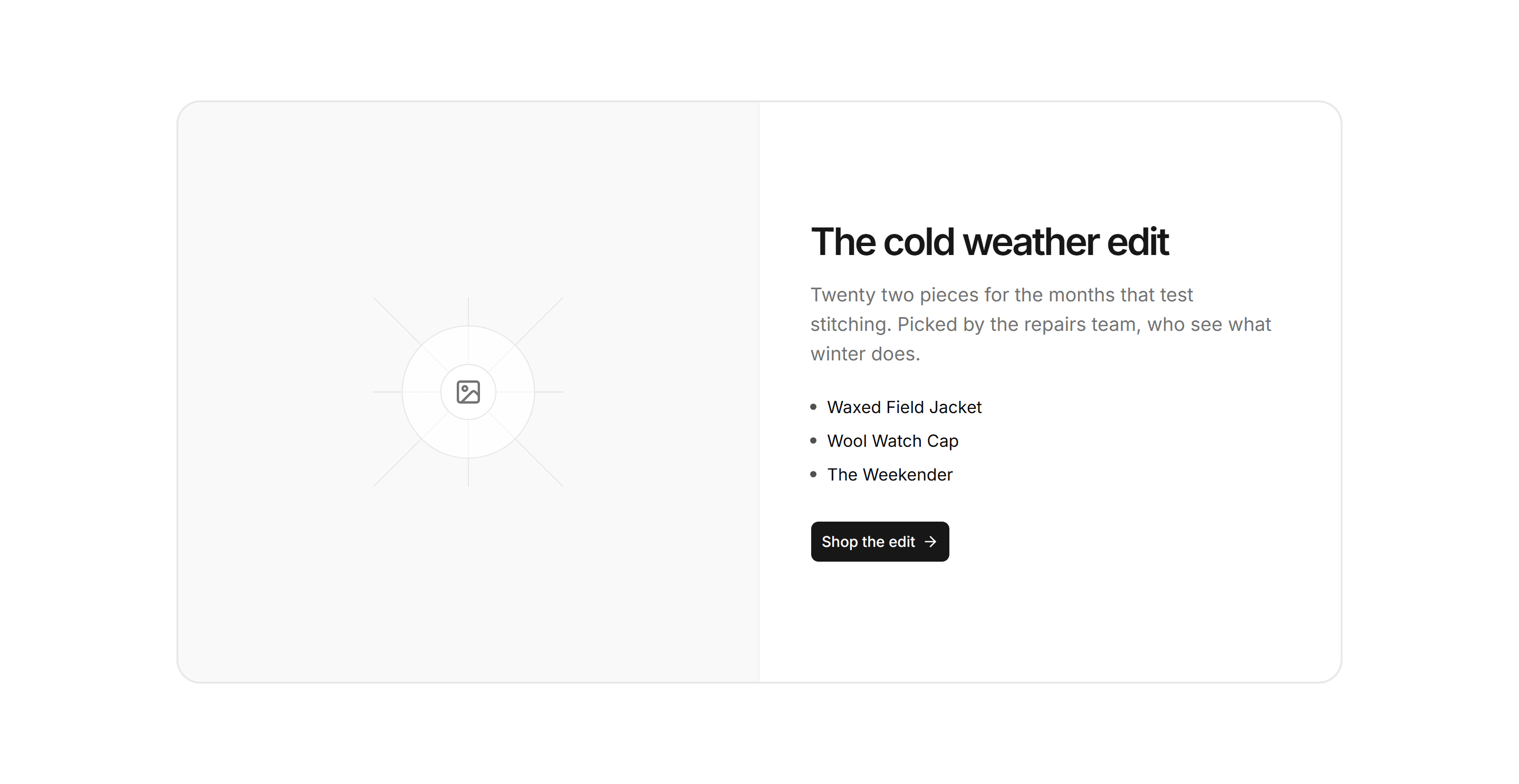 Ecommerce Category: Seasonal Category Band