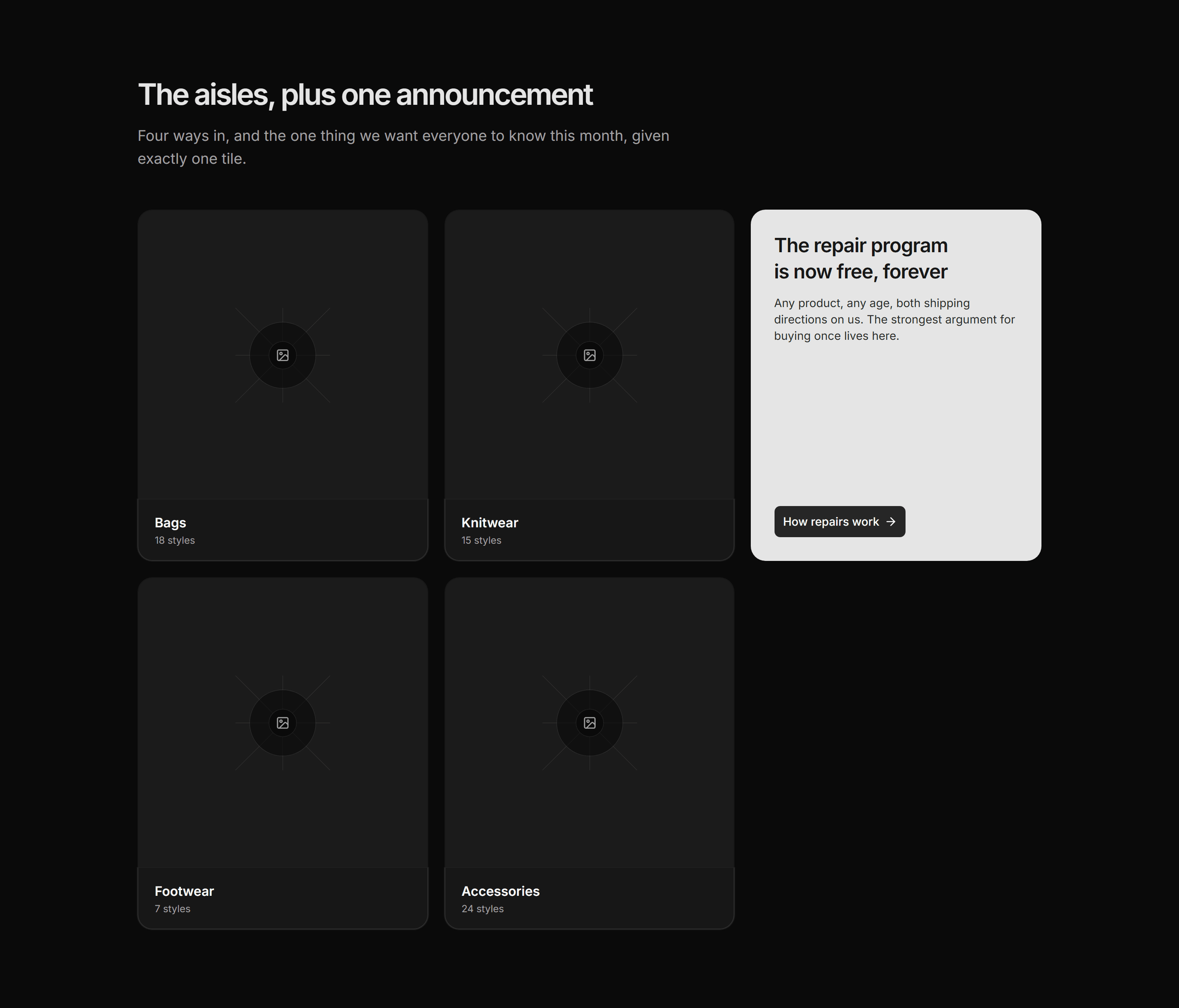 Ecommerce Category: With Banner Tile