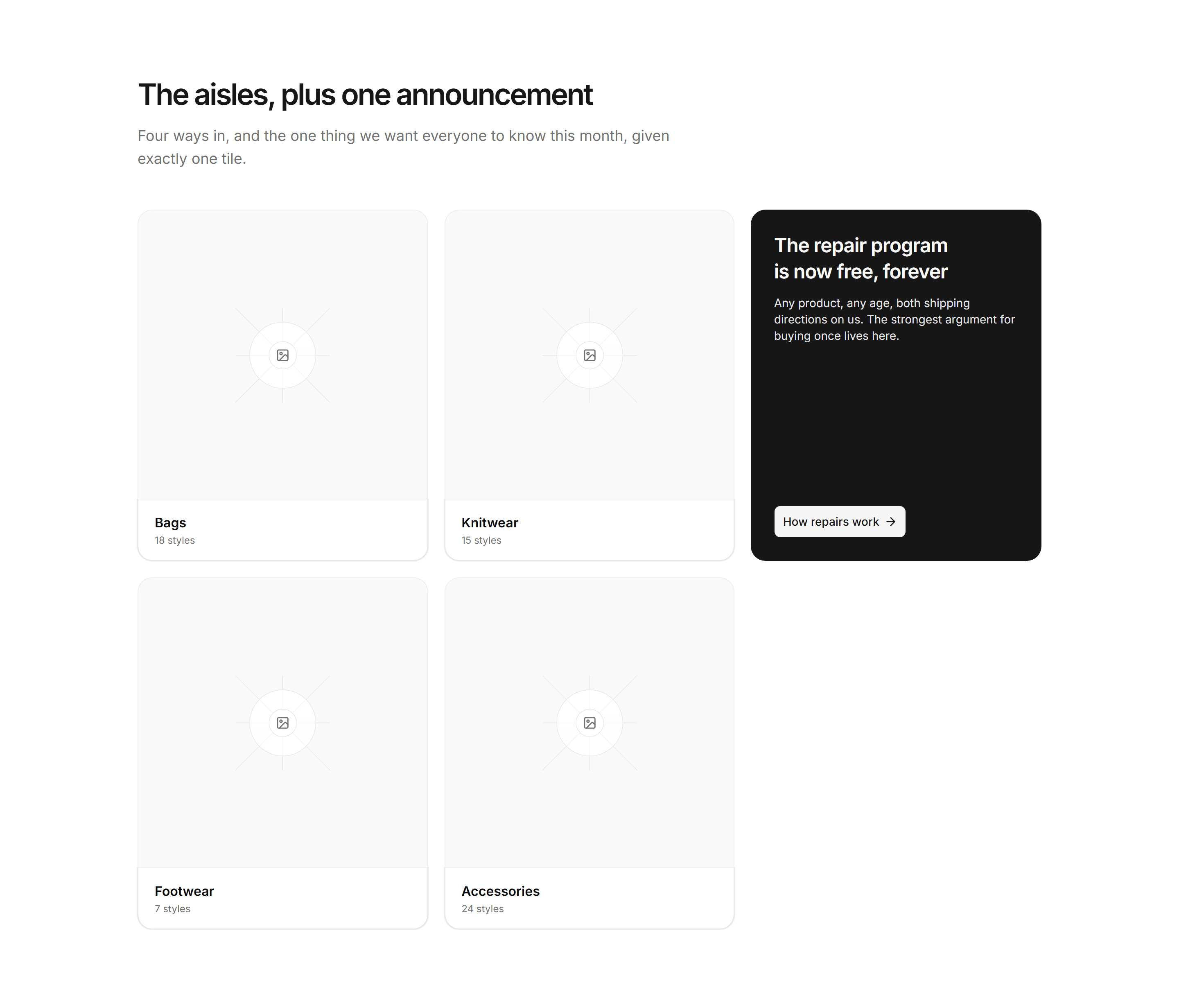 Ecommerce Category: With Banner Tile