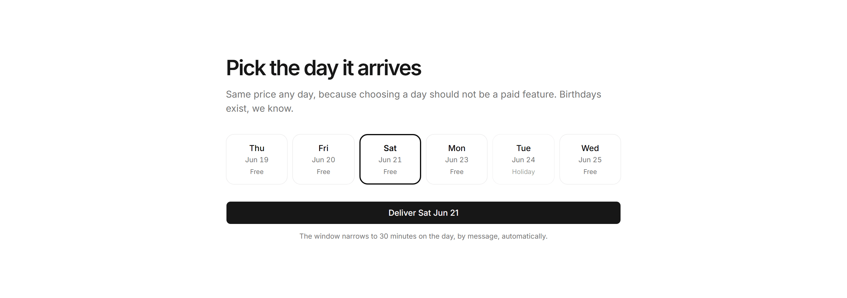 Ecommerce Checkout: Delivery Date Picker