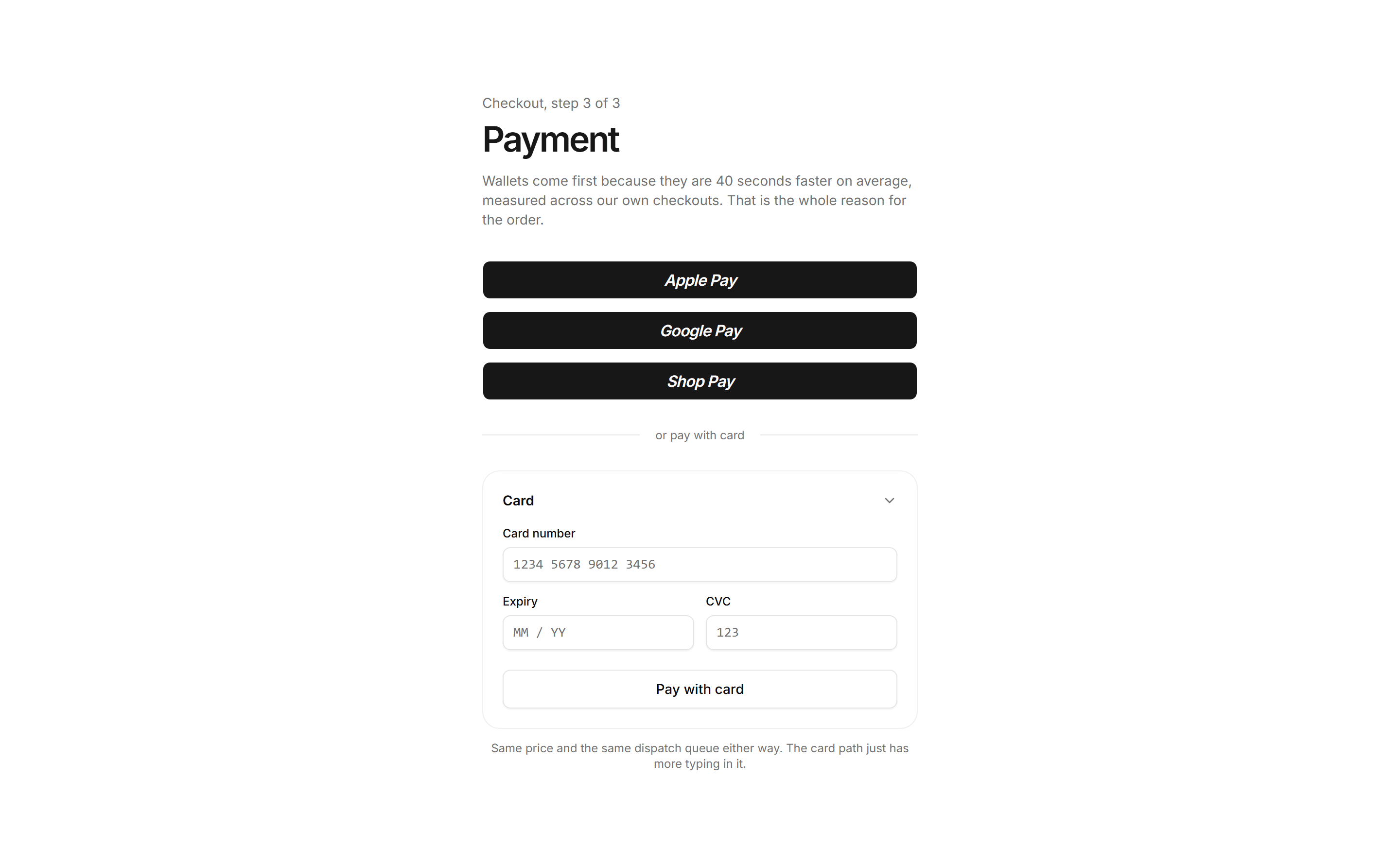Ecommerce Checkout: Express Checkout Wall