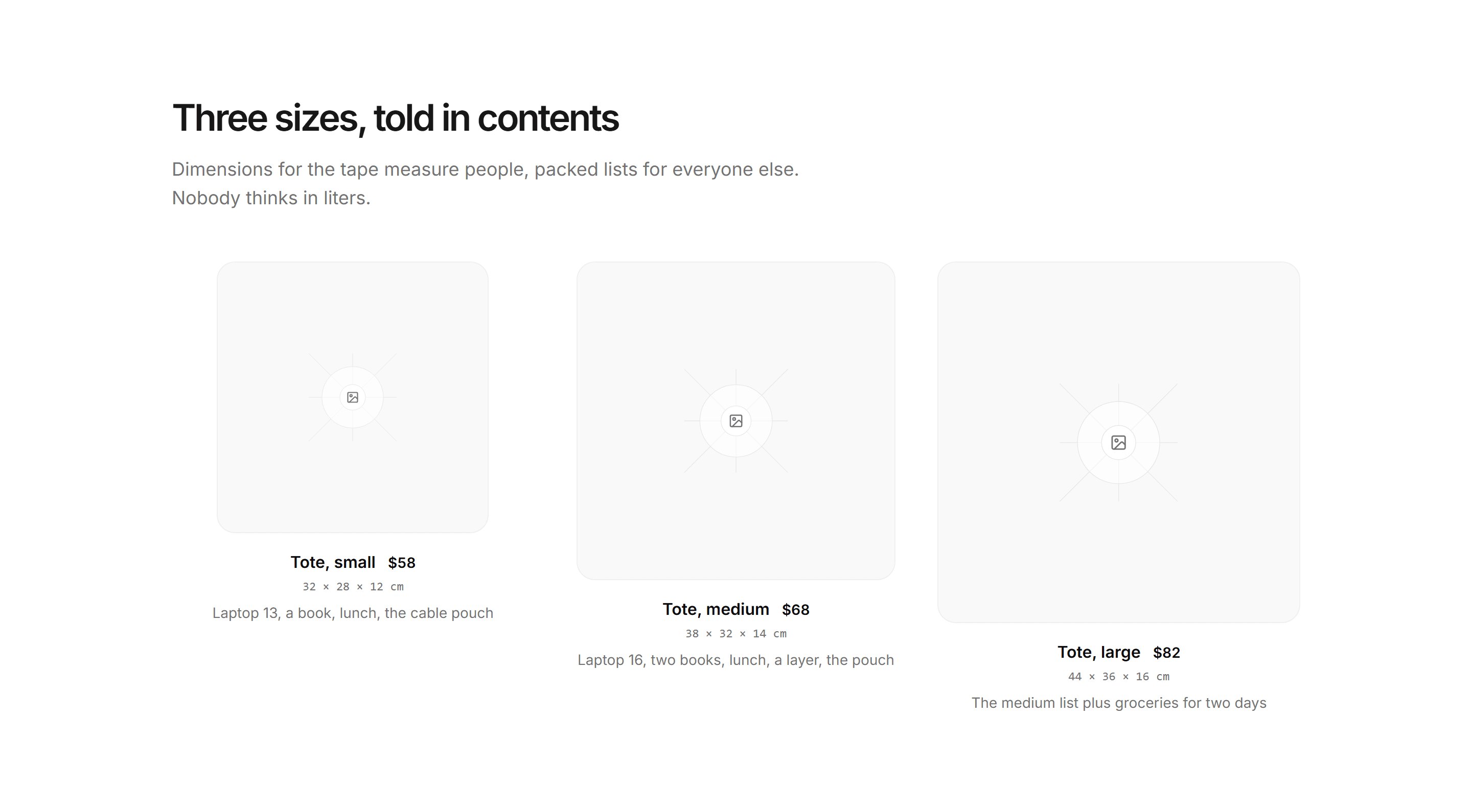 Ecommerce Comparison: Size Variant Comparison