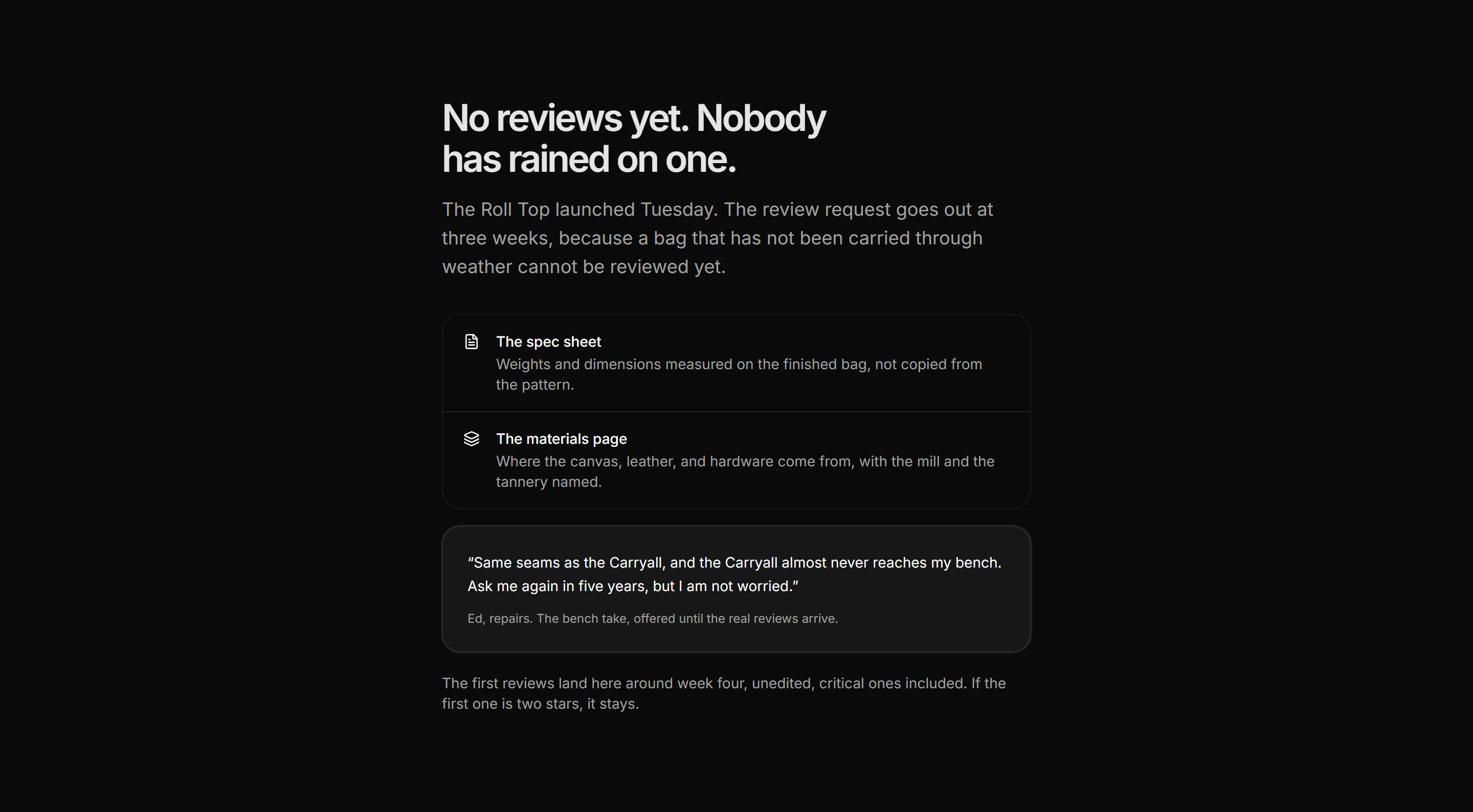 Ecommerce Empty State: Reviews Empty State