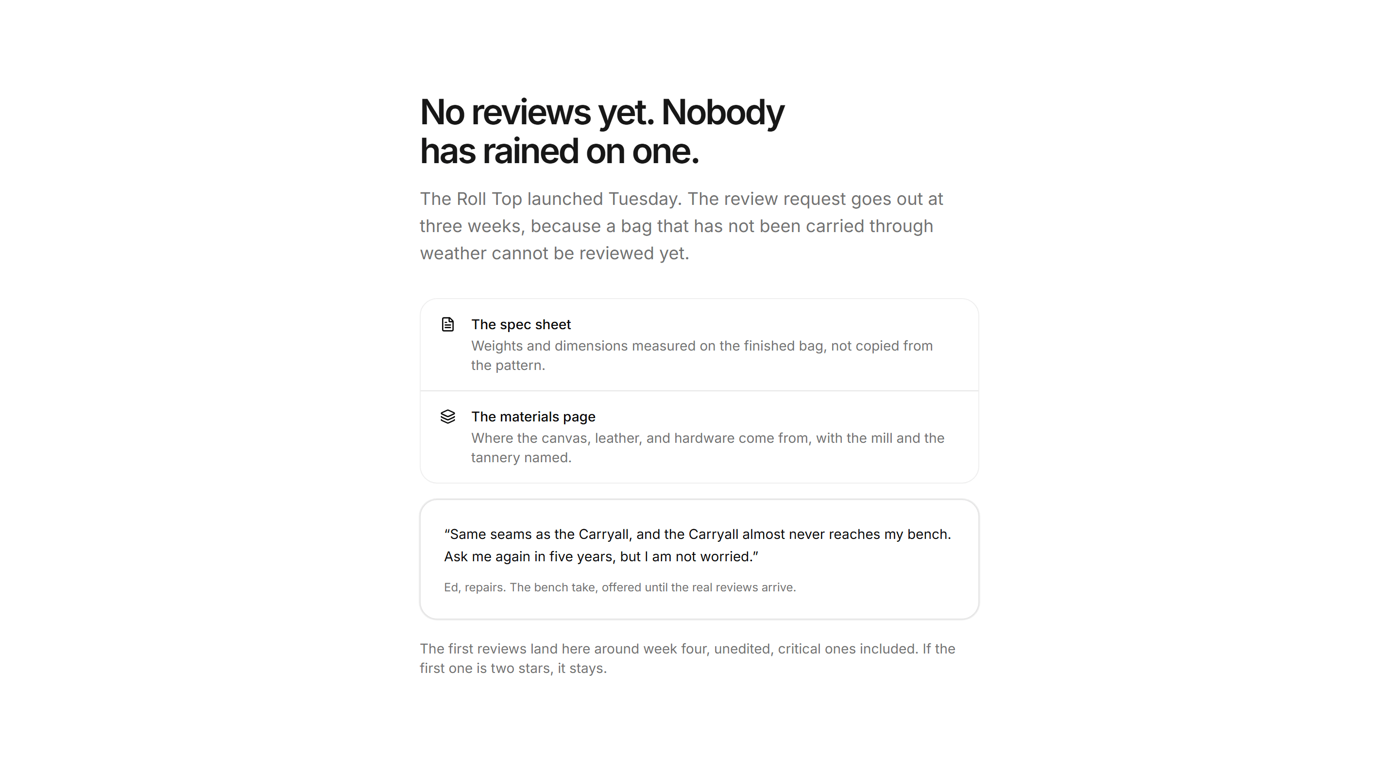 Ecommerce Empty State: Reviews Empty State