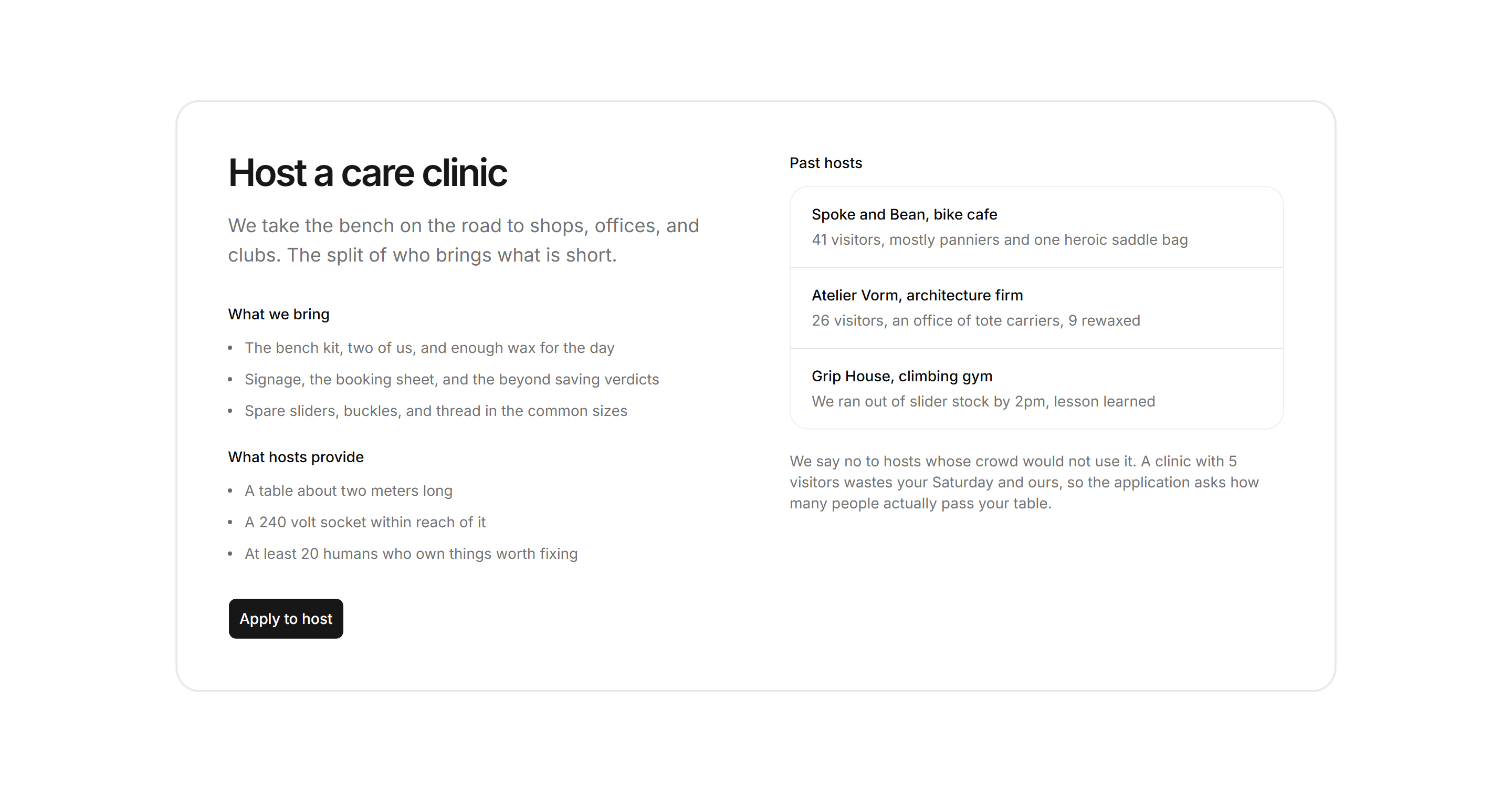Ecommerce Events and Appointment: Host An Event Card