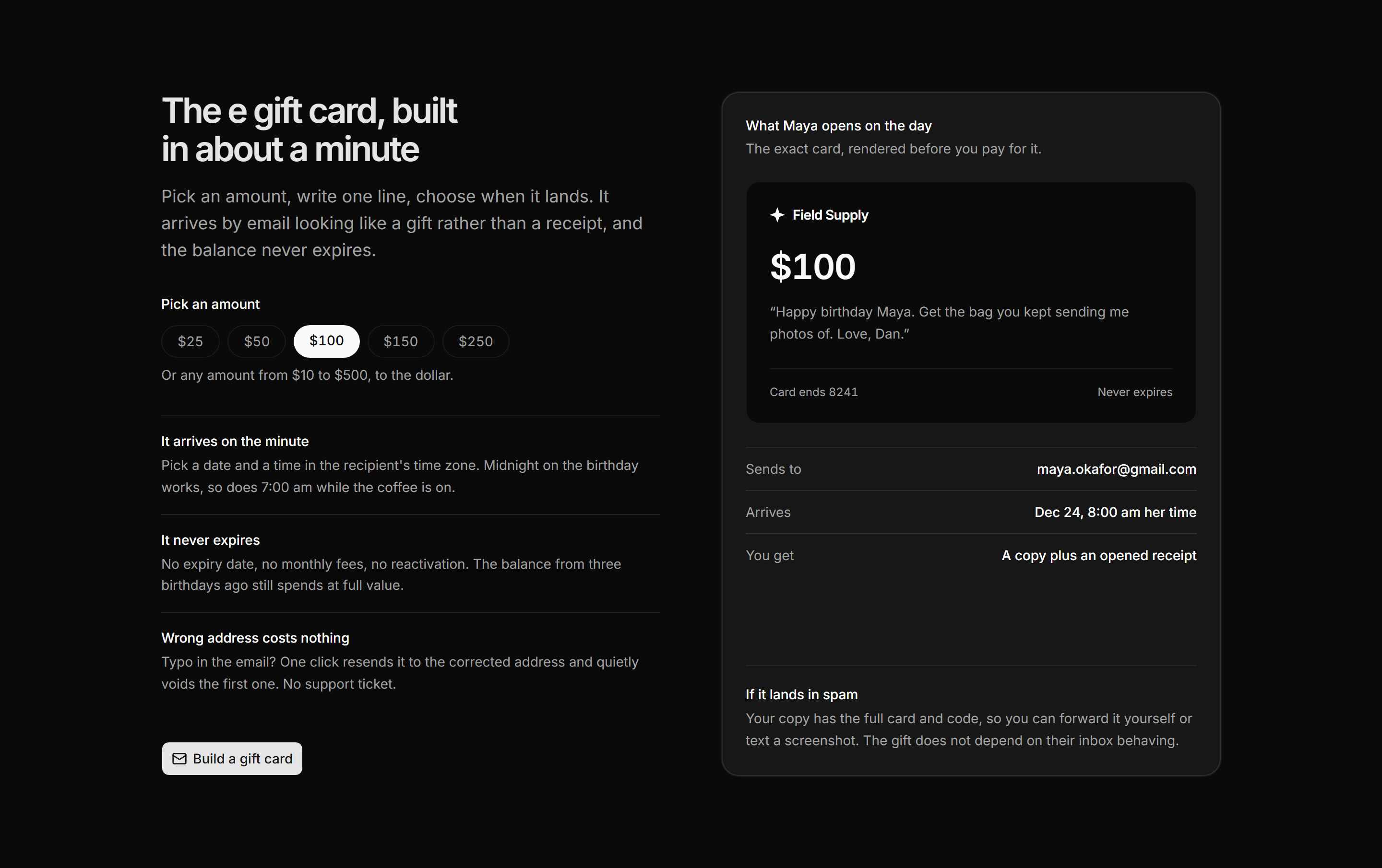 Ecommerce Gifting: Egift Card Builder