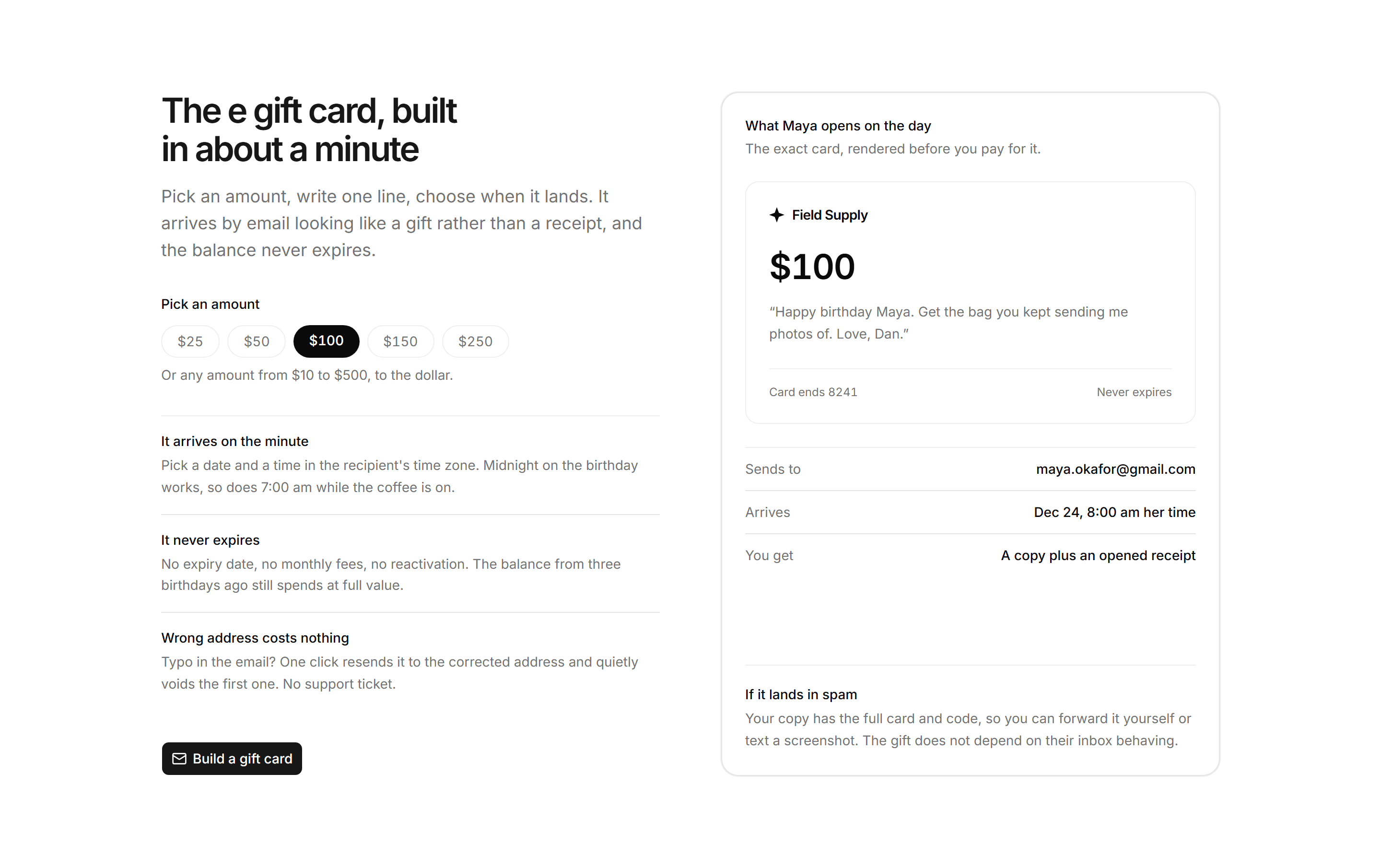 Ecommerce Gifting: Egift Card Builder