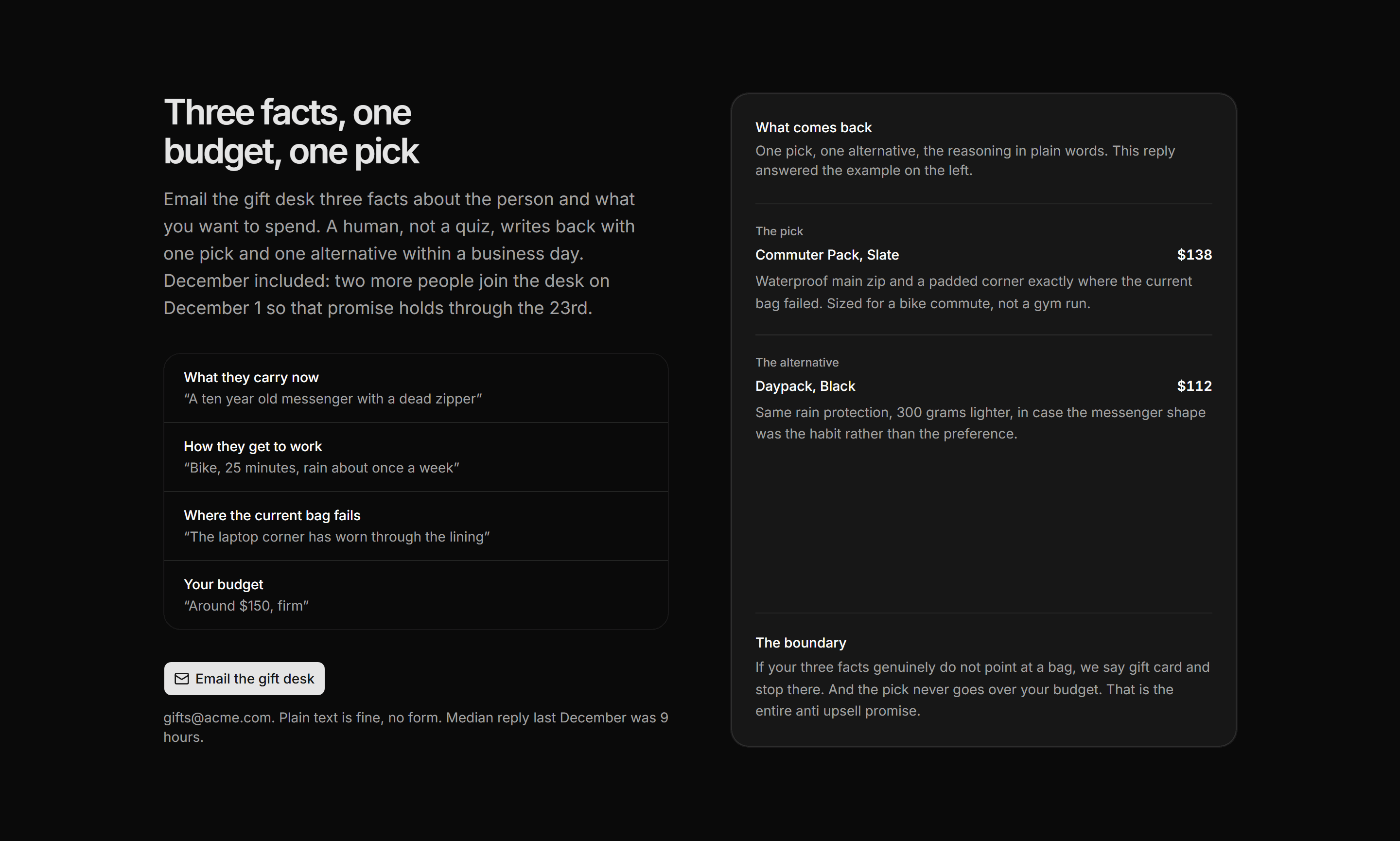 Ecommerce Gifting: Gift Concierge Card