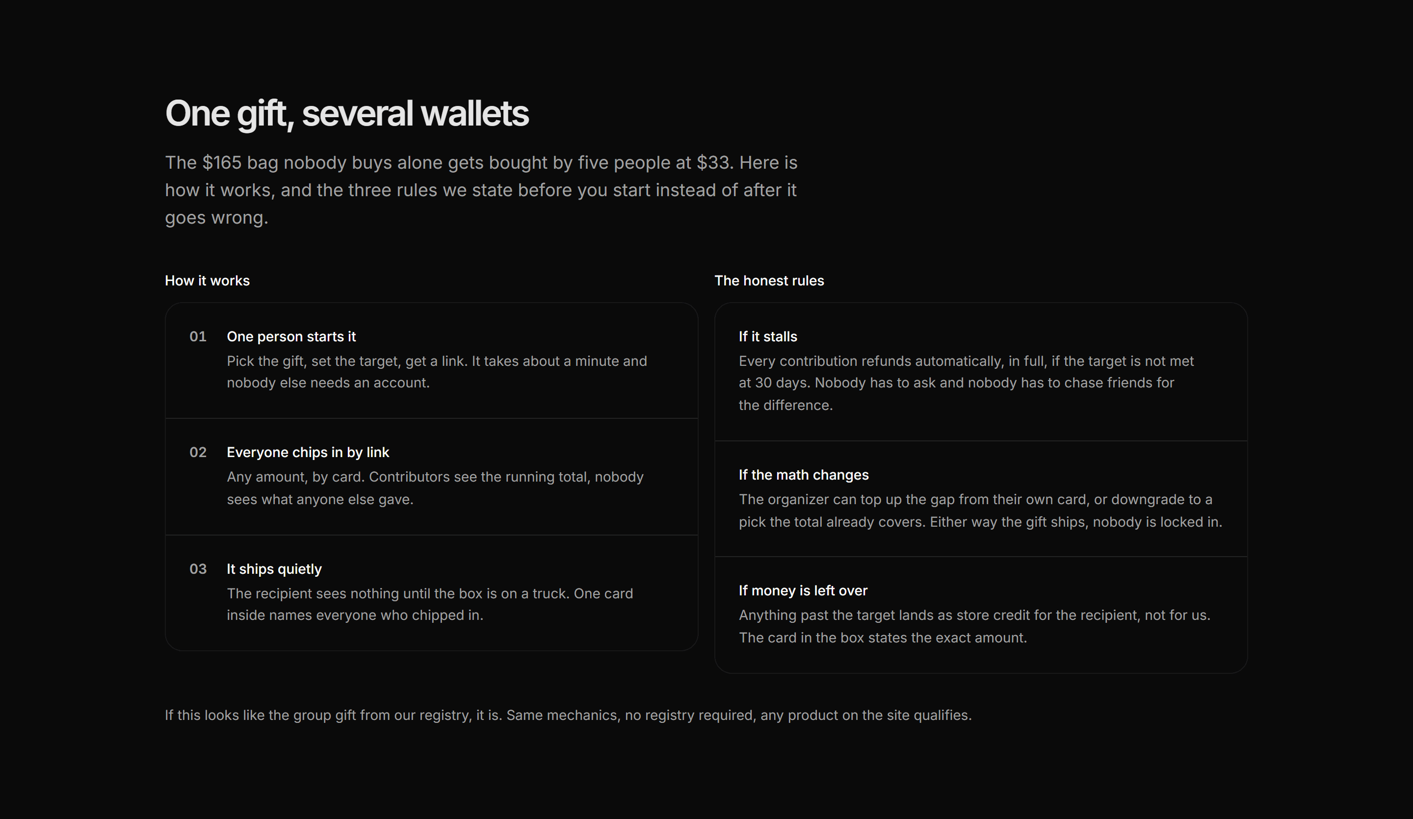 Ecommerce Gifting: Group Gift Explainer