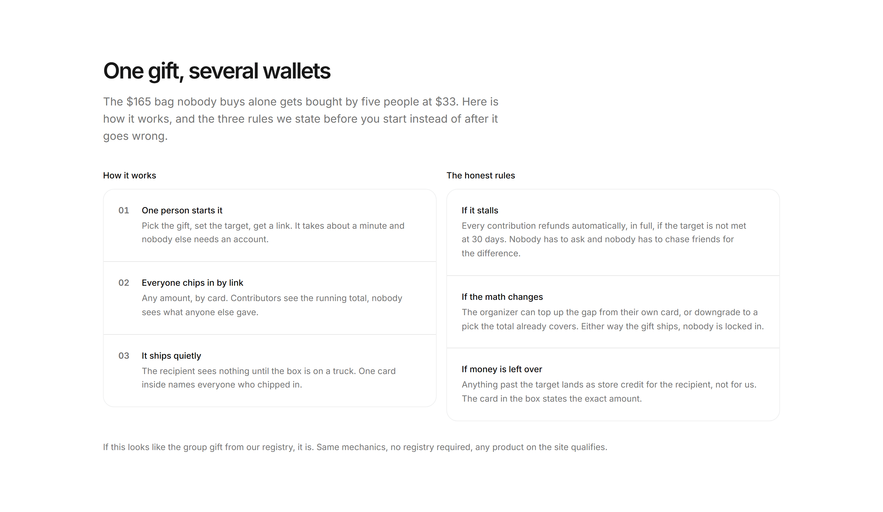Ecommerce Gifting: Group Gift Explainer