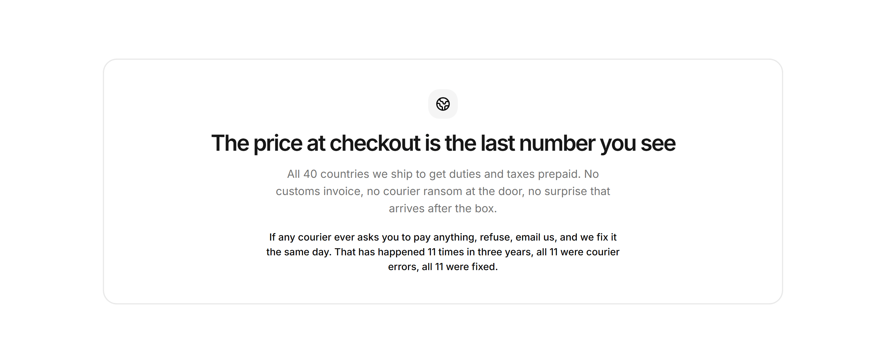 Ecommerce Incentive: Duties Included Band