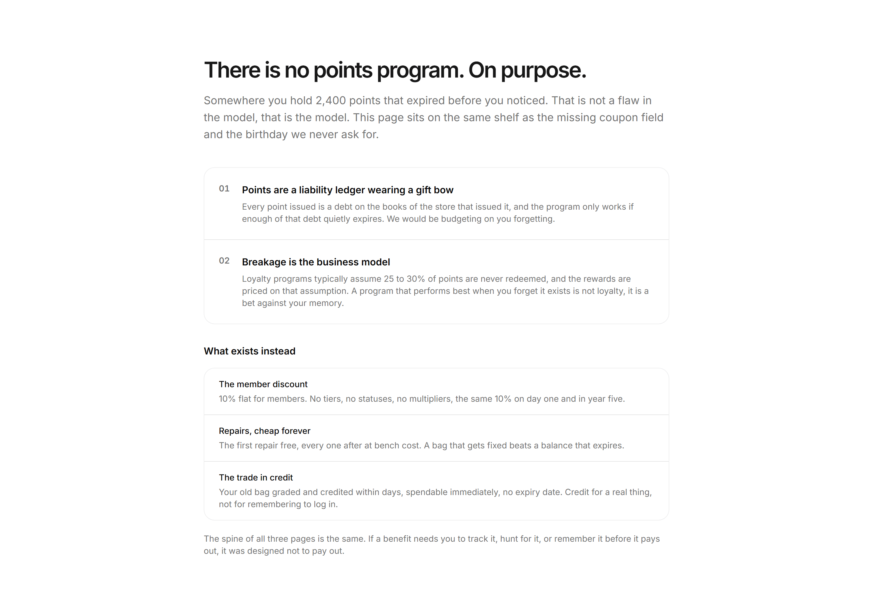 Ecommerce Incentive: Loyalty Not Points Explainer