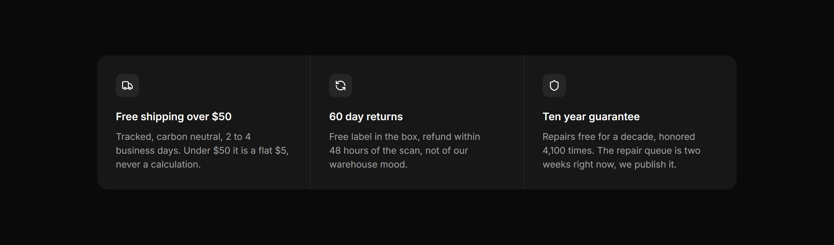 Ecommerce Incentive: Shipping Returns Row