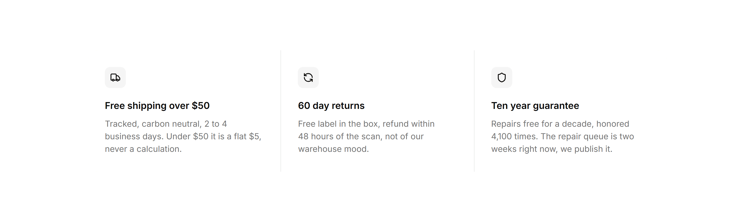 Ecommerce Incentive: Shipping Returns Row