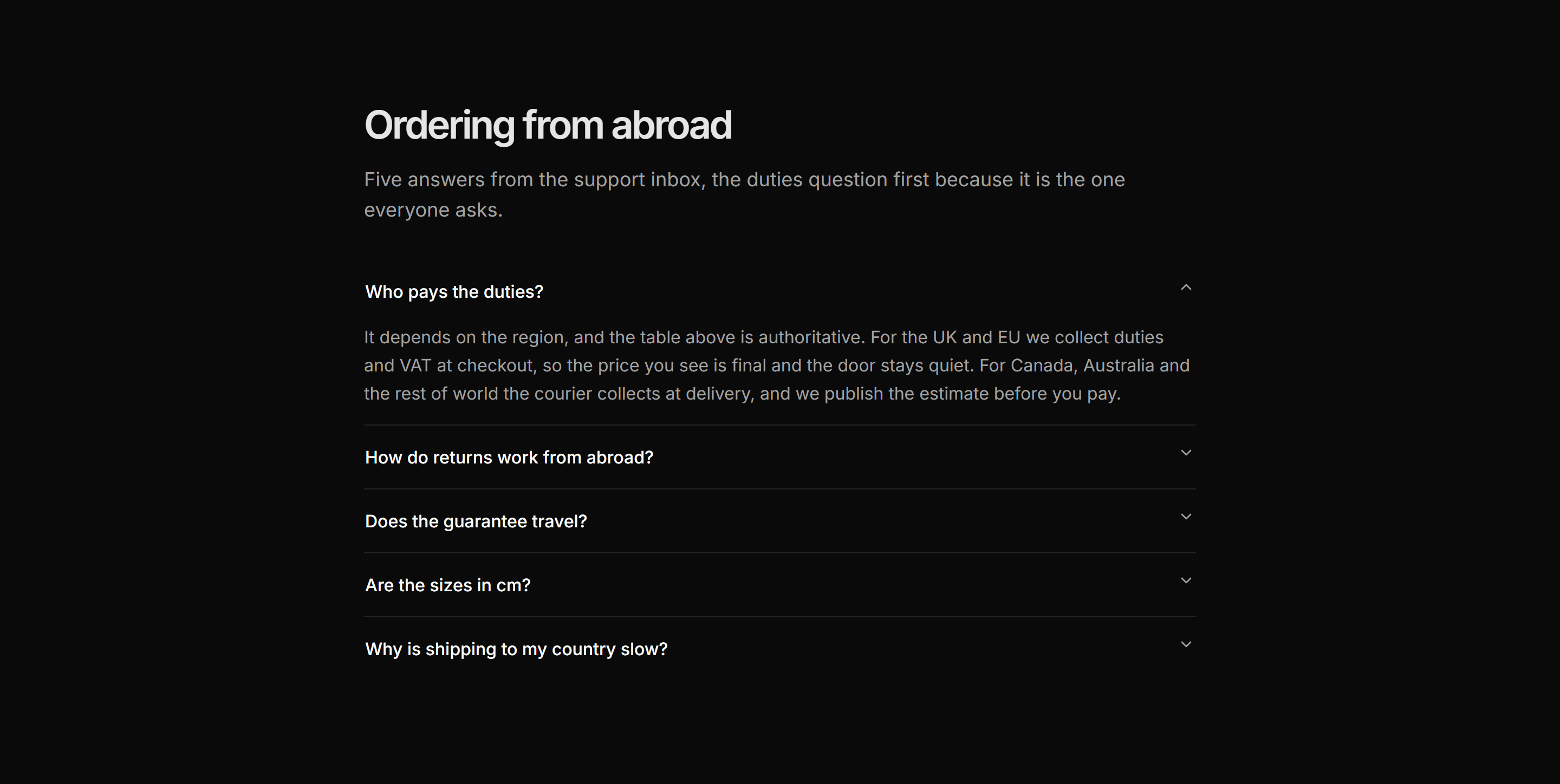 Ecommerce International: International Orders Faq