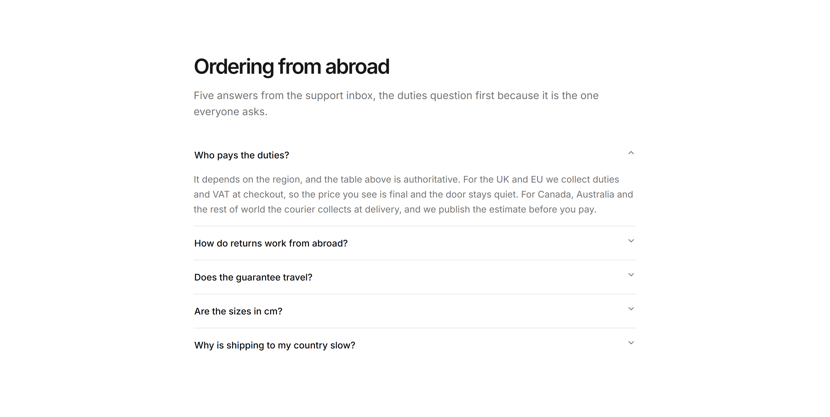 Ecommerce International: International Orders Faq