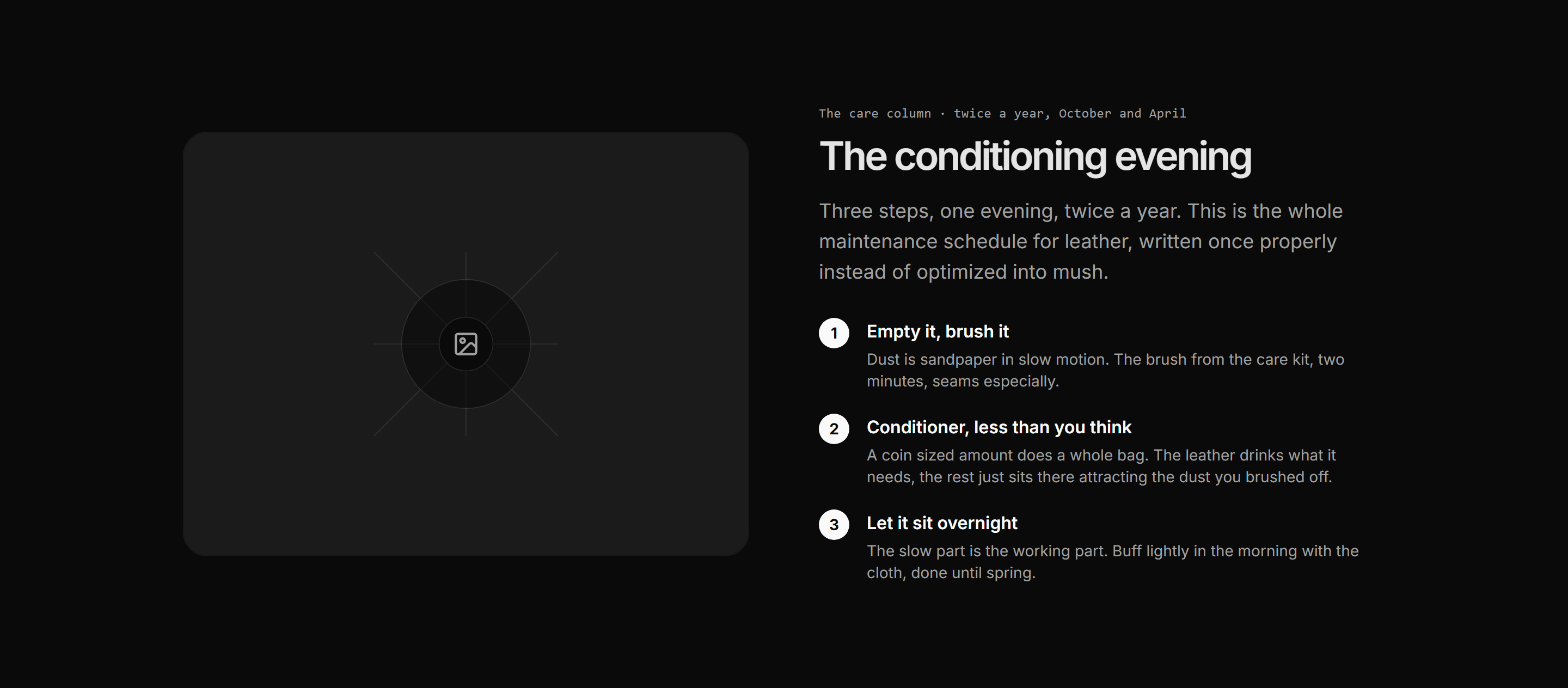 Ecommerce Journal: Care Column Split