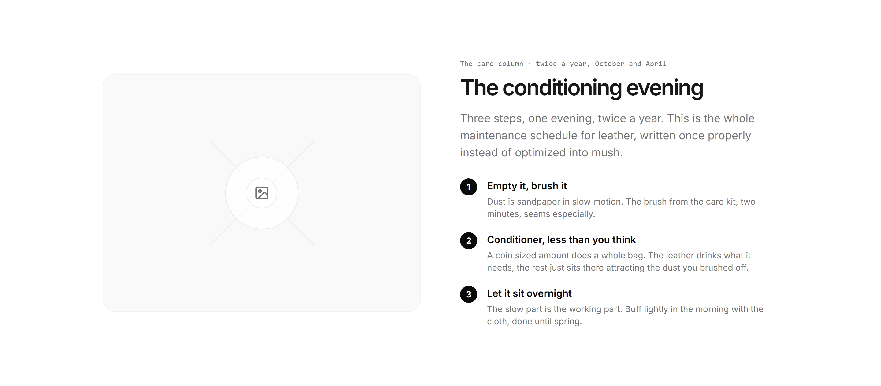 Ecommerce Journal: Care Column Split