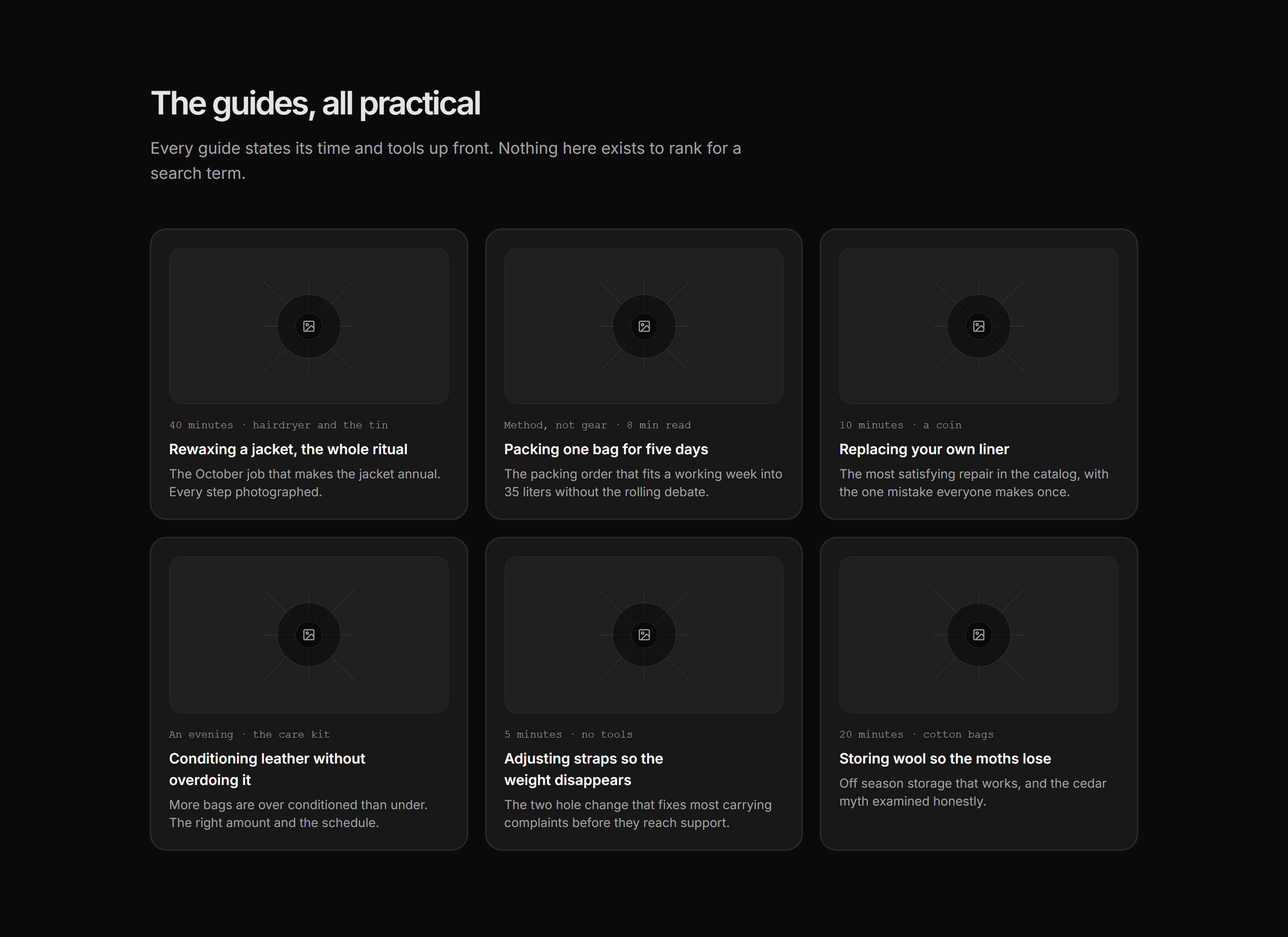 Ecommerce Journal: Guide Cards Grid