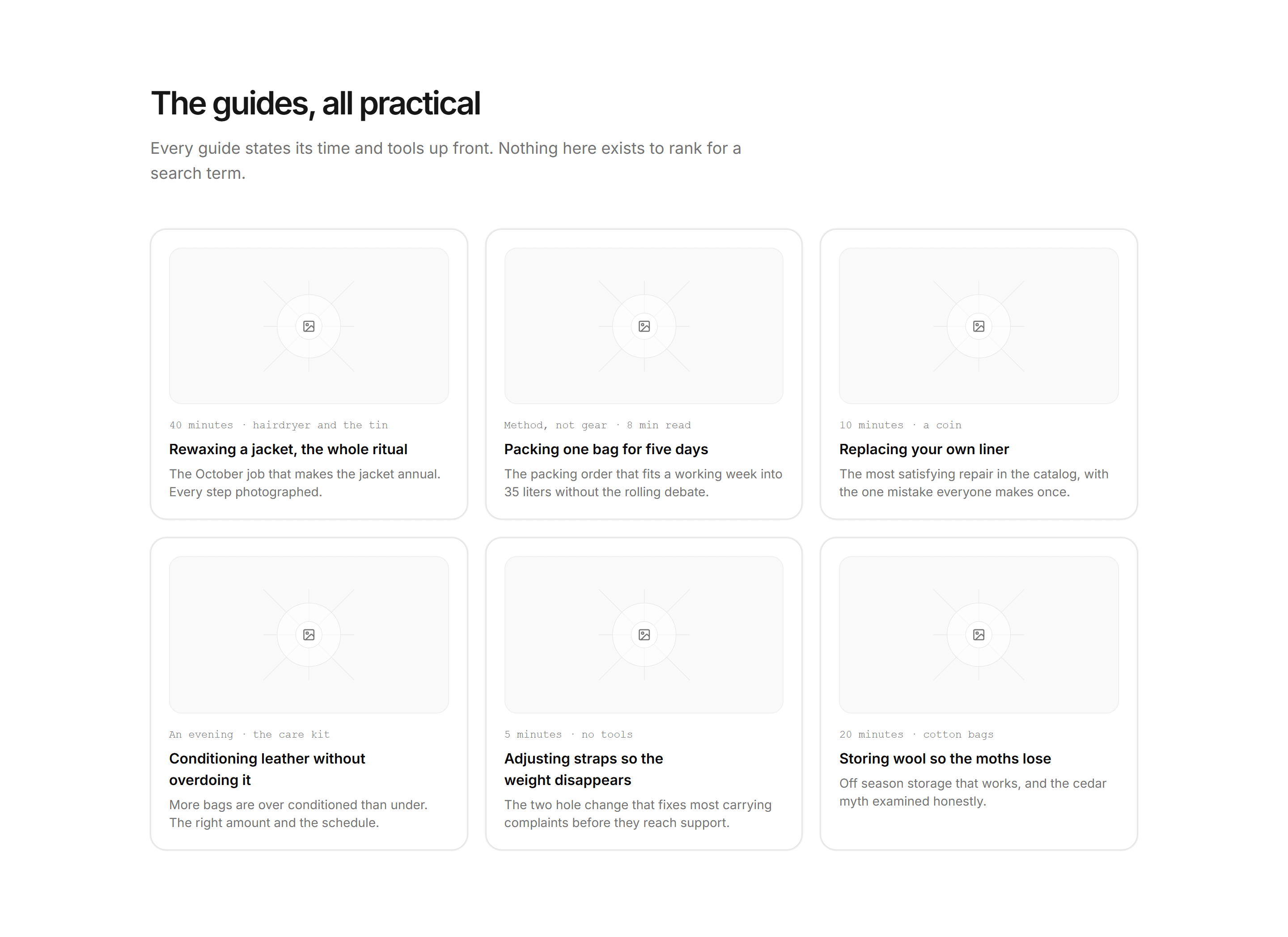 Ecommerce Journal: Guide Cards Grid