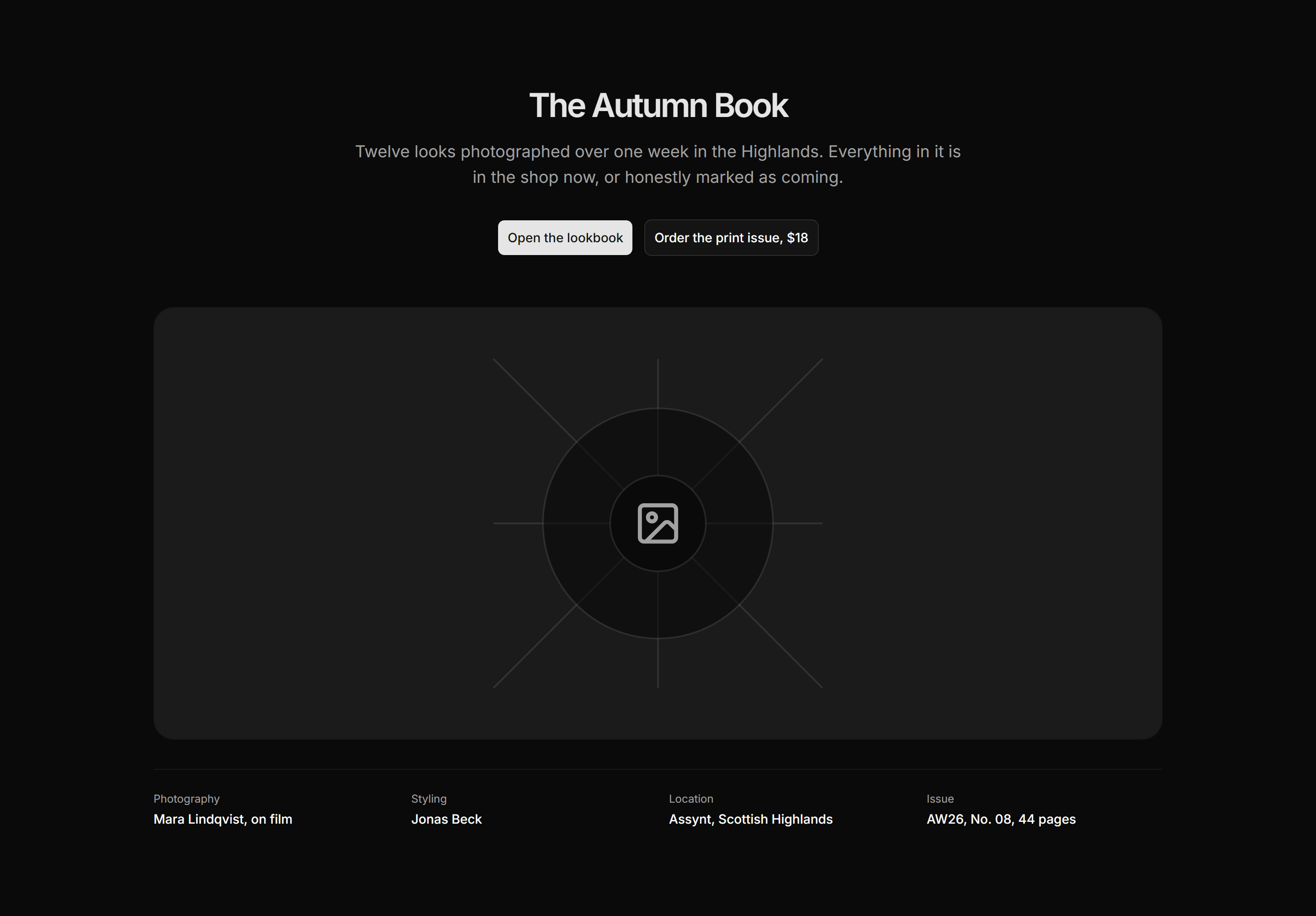 Ecommerce Lookbook: Lookbook Cover Credits