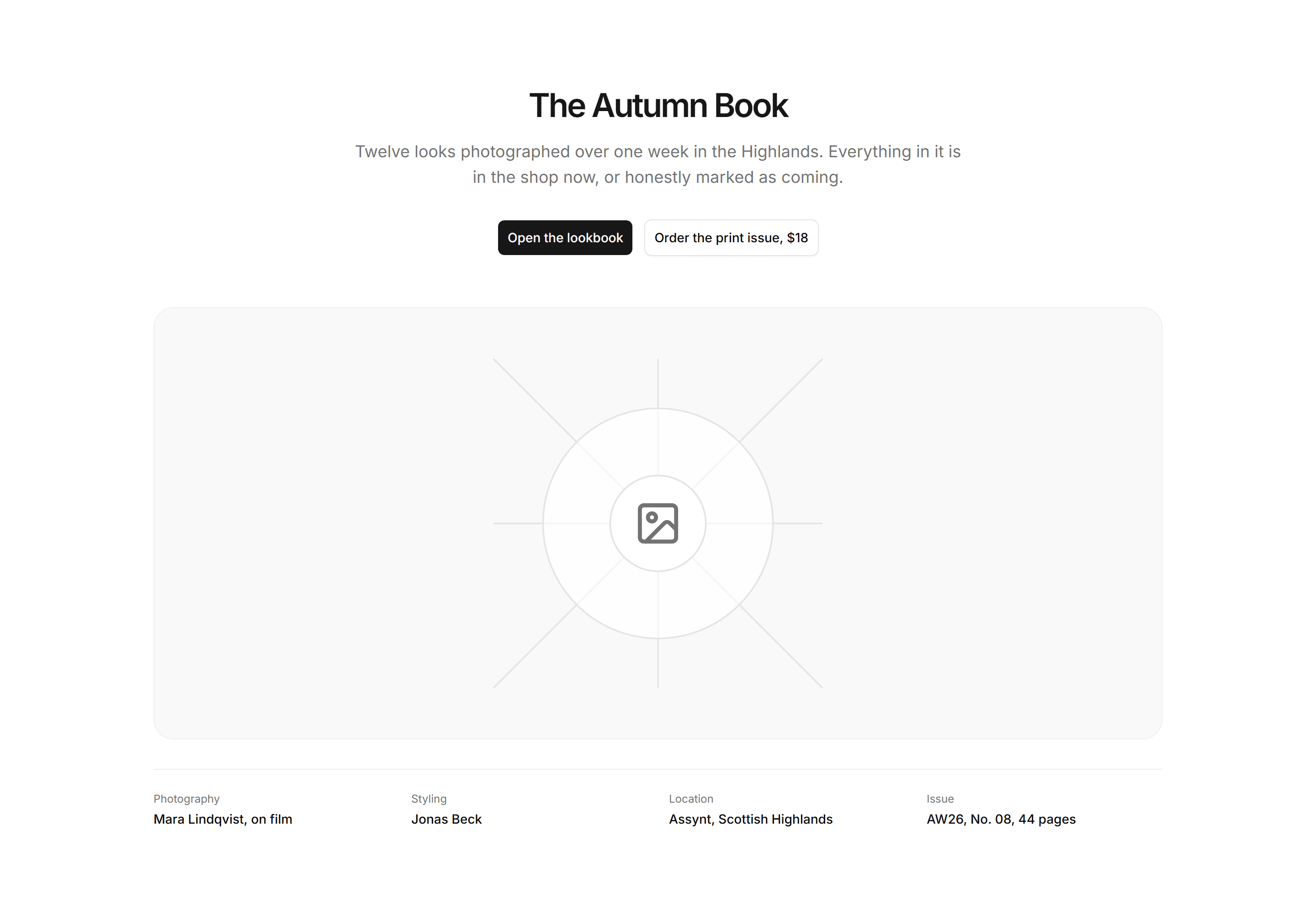 Ecommerce Lookbook: Lookbook Cover Credits