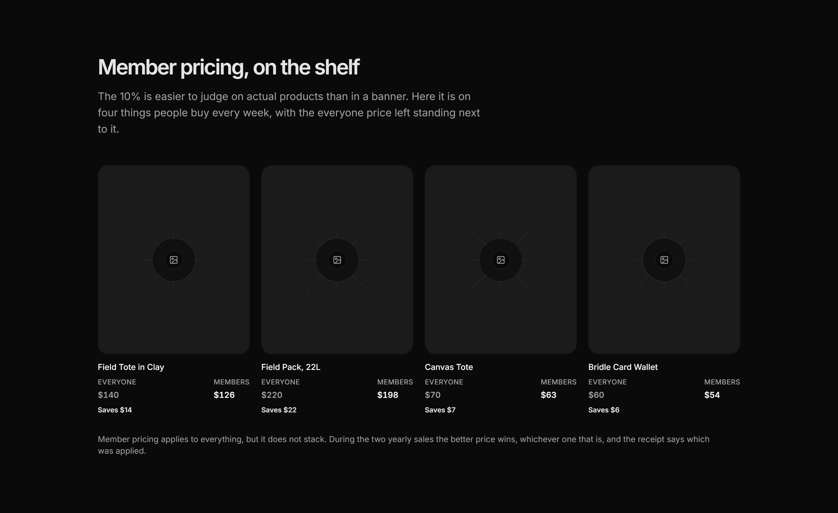 Ecommerce Membership: Member Price Strip