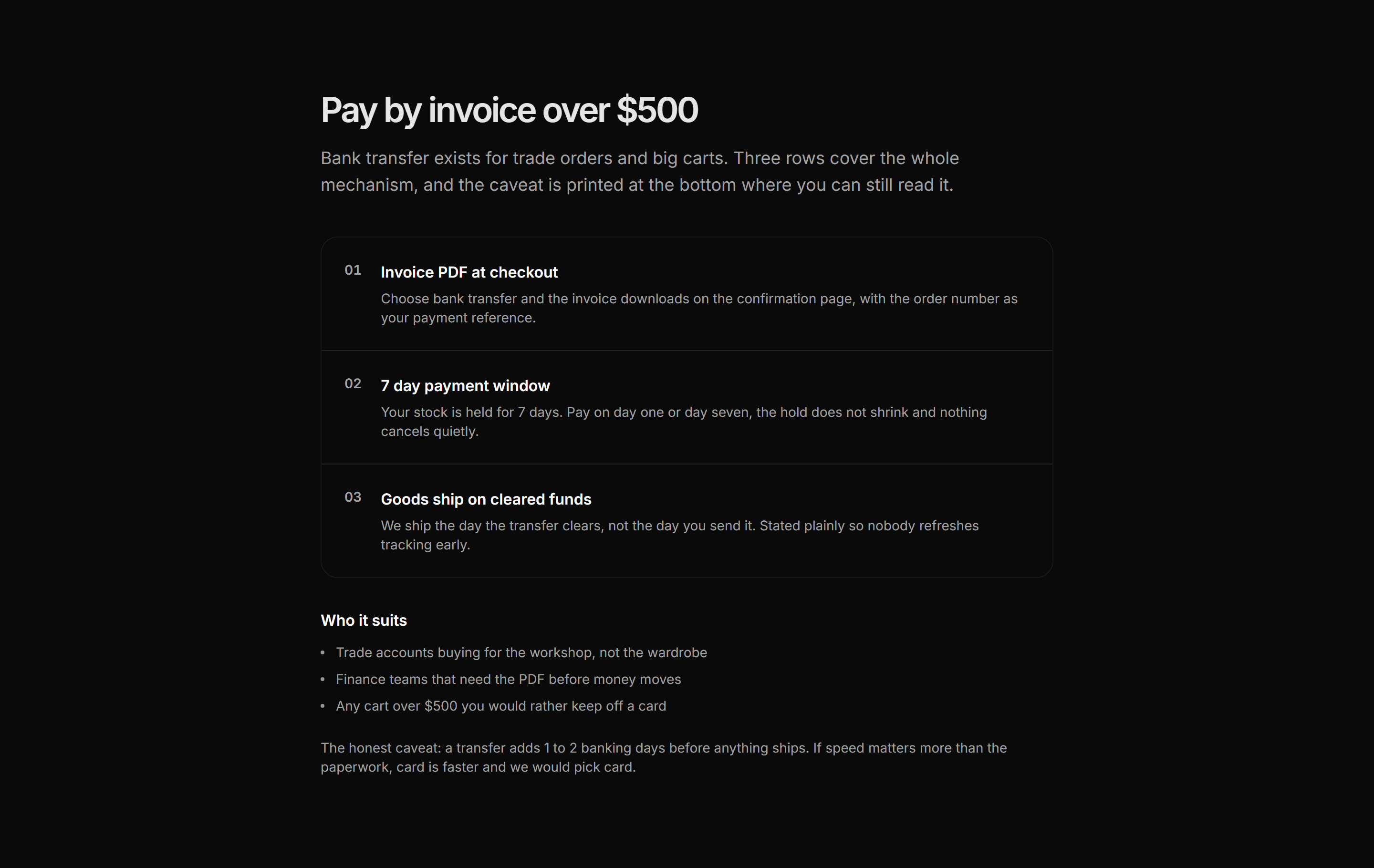 Ecommerce Payment: Bank Transfer Invoice Card
