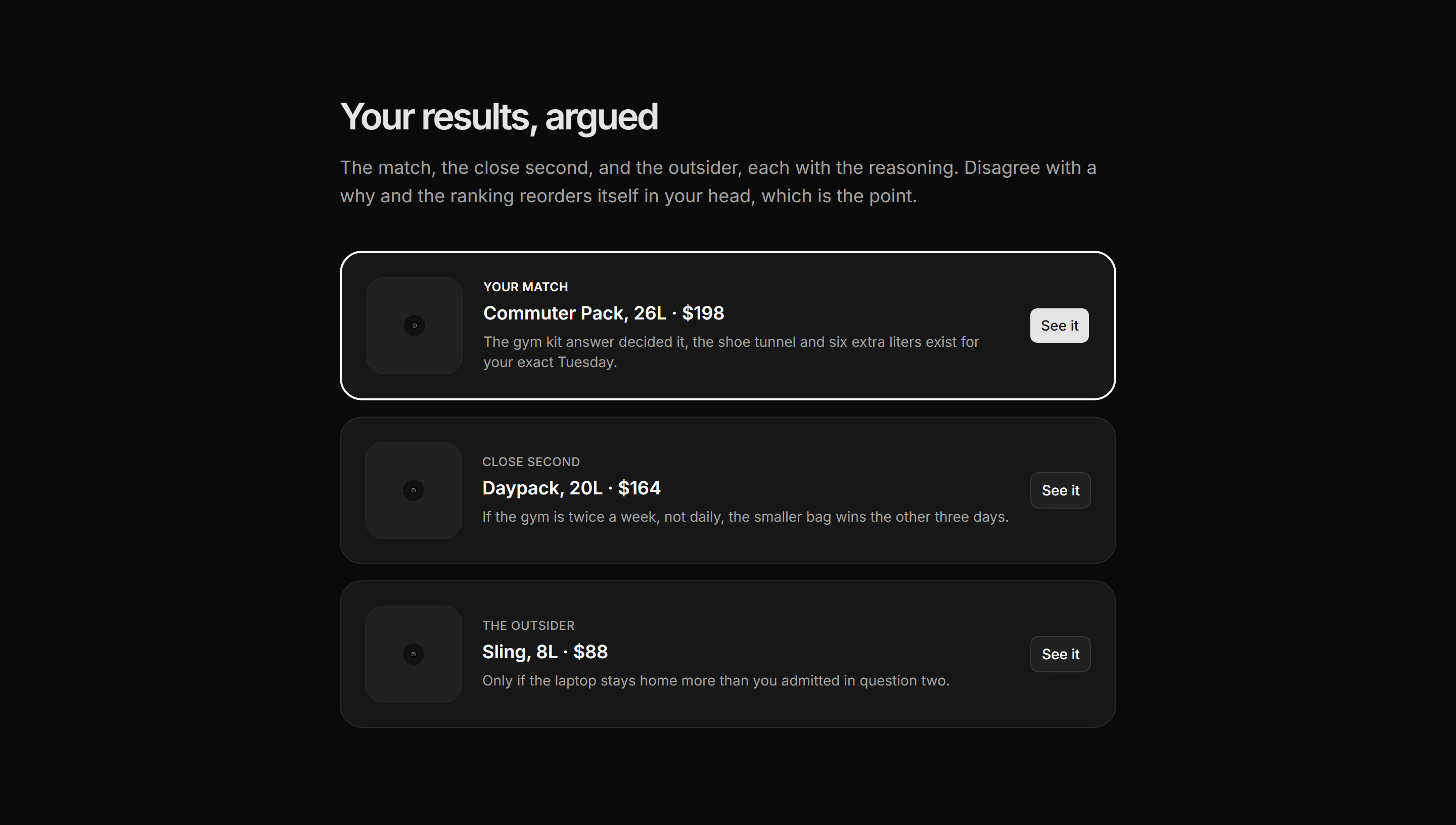 Ecommerce Product Finder: Finder Results Grid