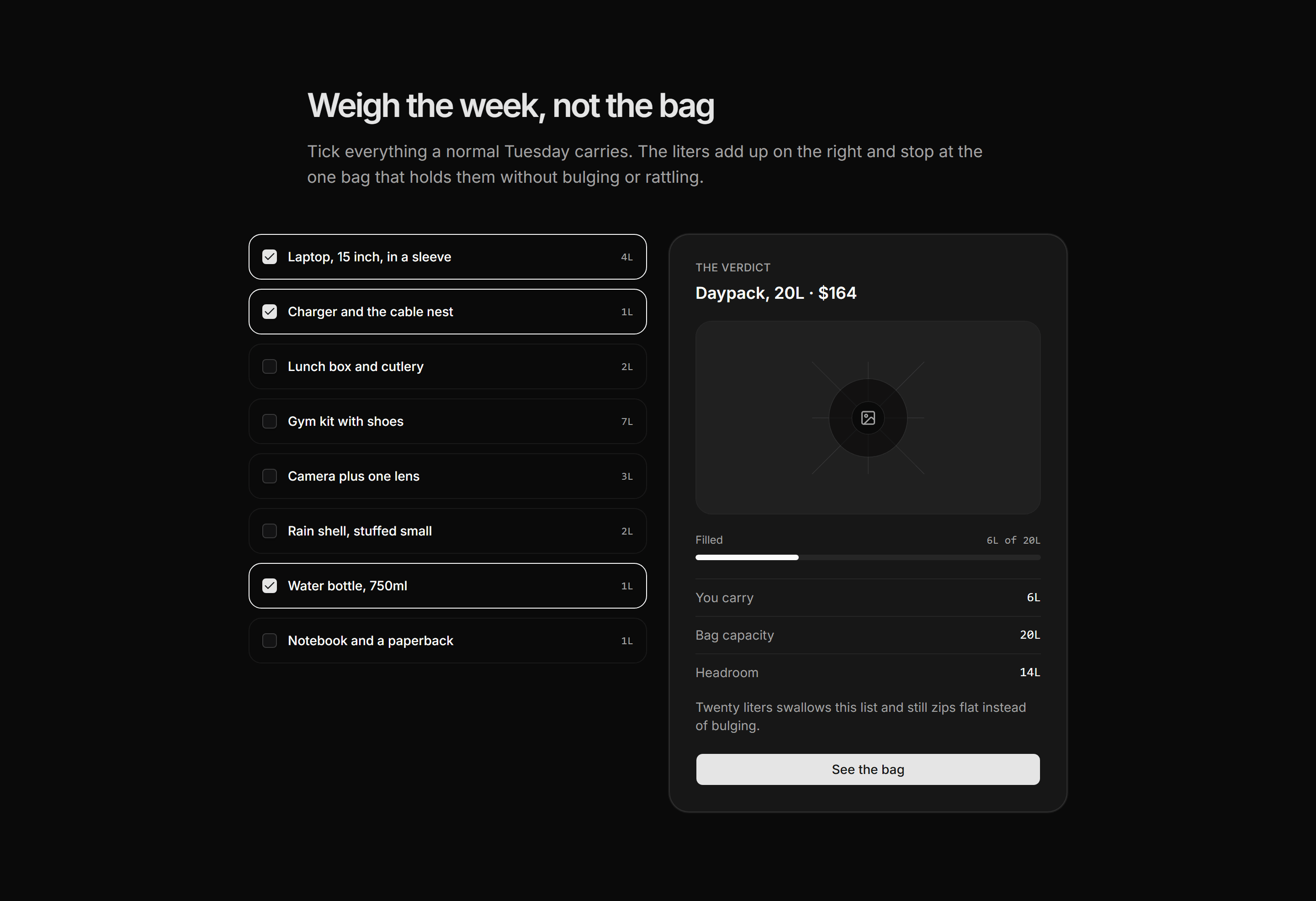 Ecommerce Product Finder: Load Calculator