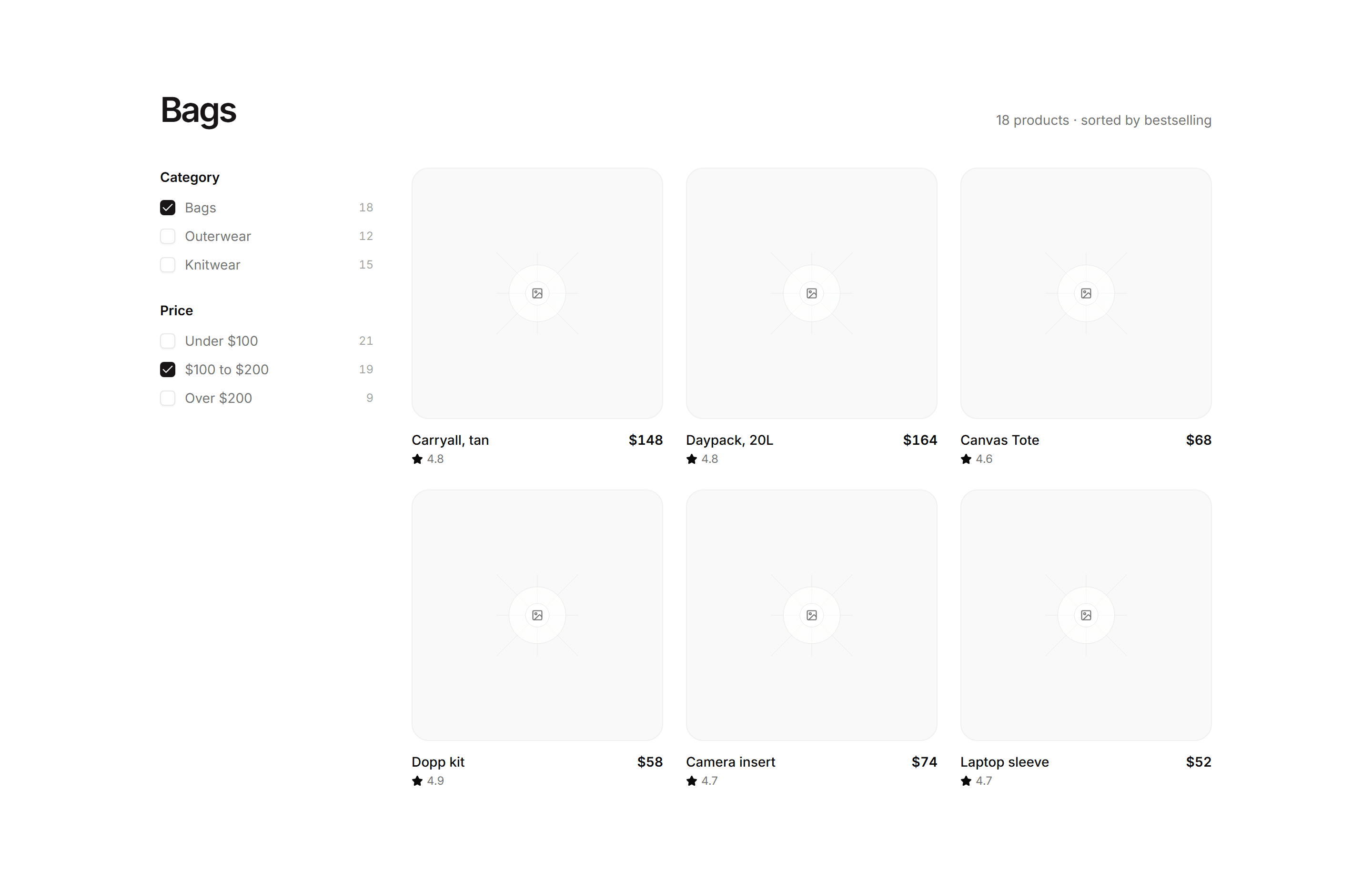 Ecommerce Product Grid: Grid With Filters Sidebar