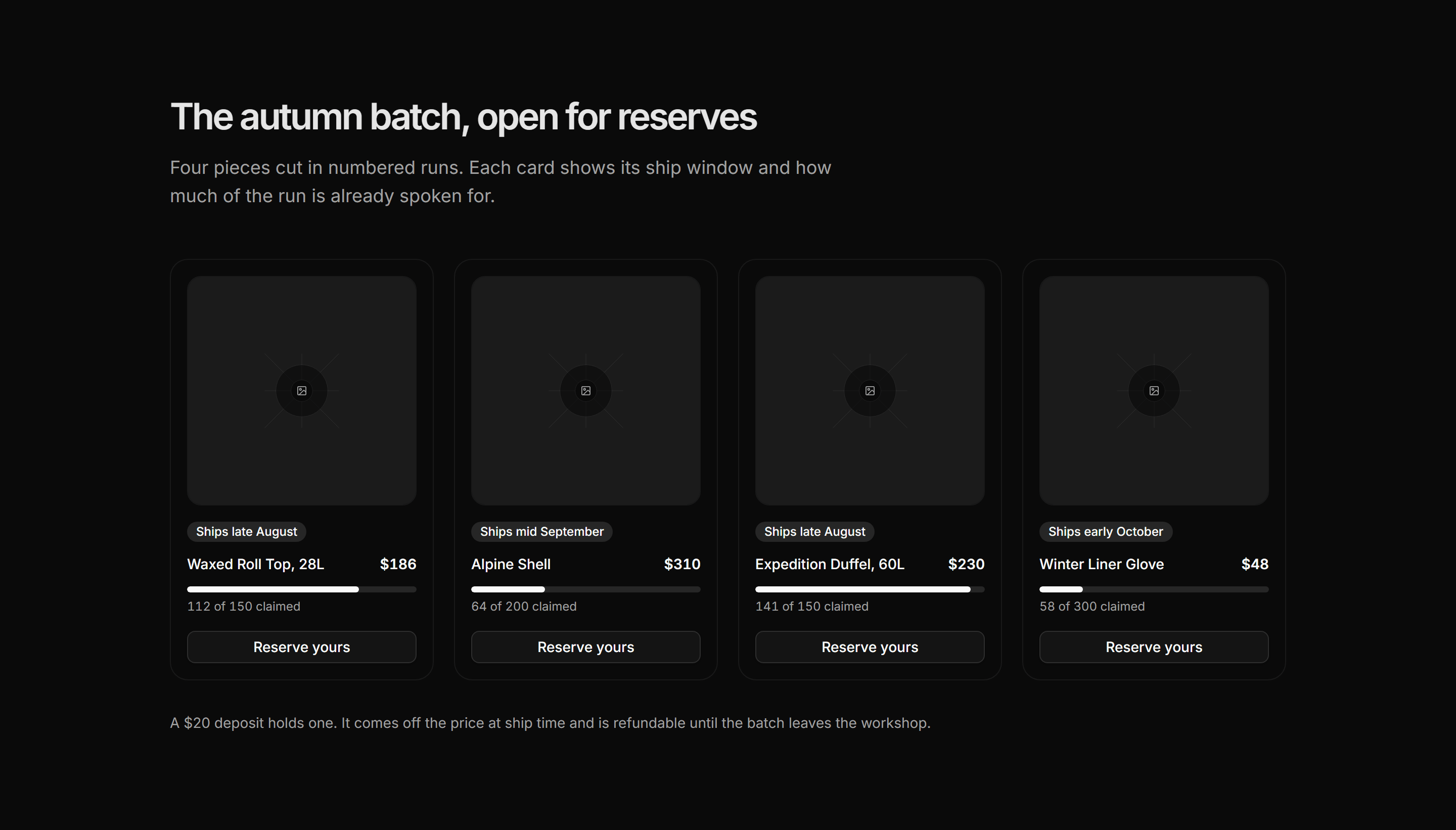 Ecommerce Product Grid: Preorder Grid