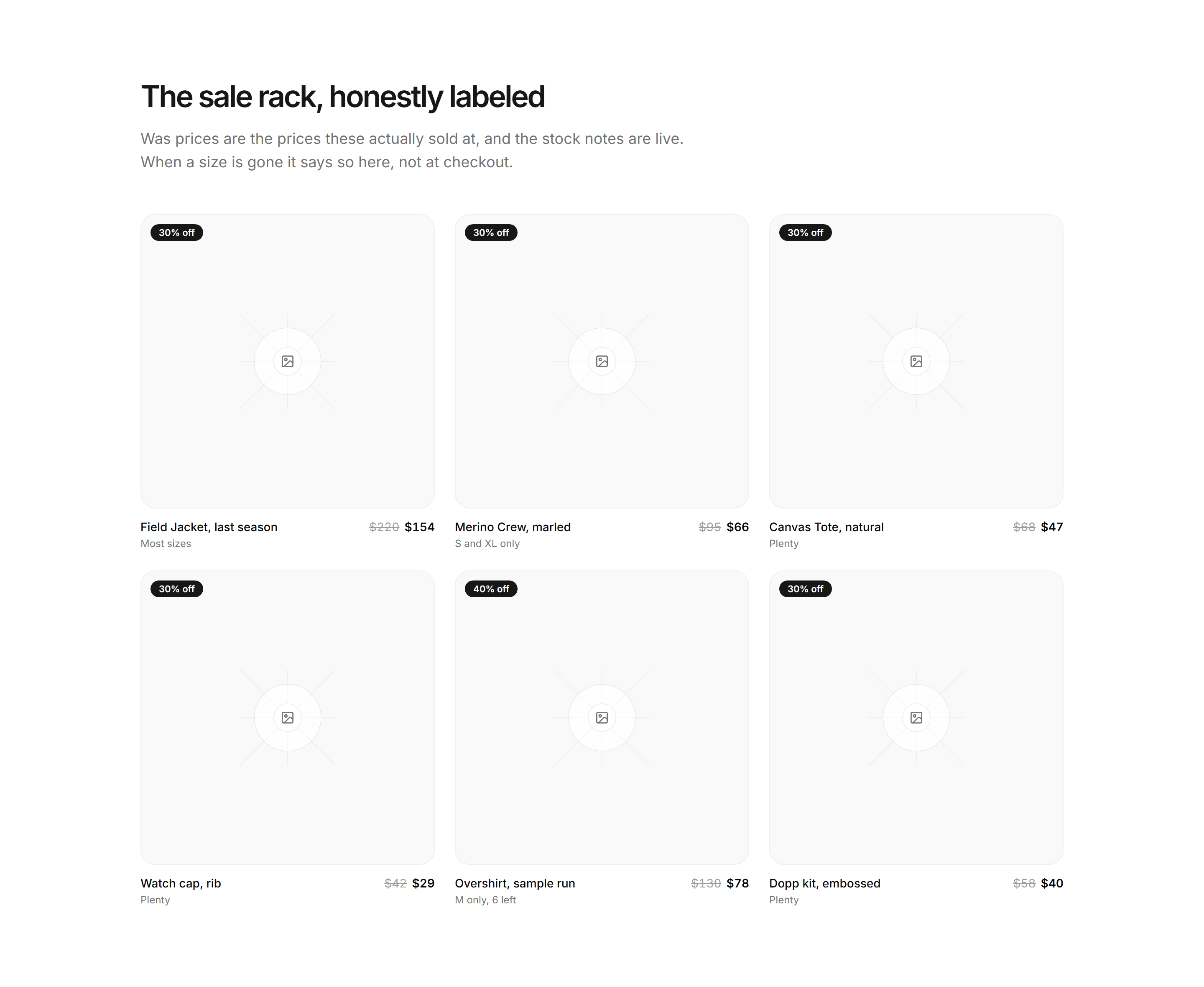 Ecommerce Product Grid: Sale Grid With Badges