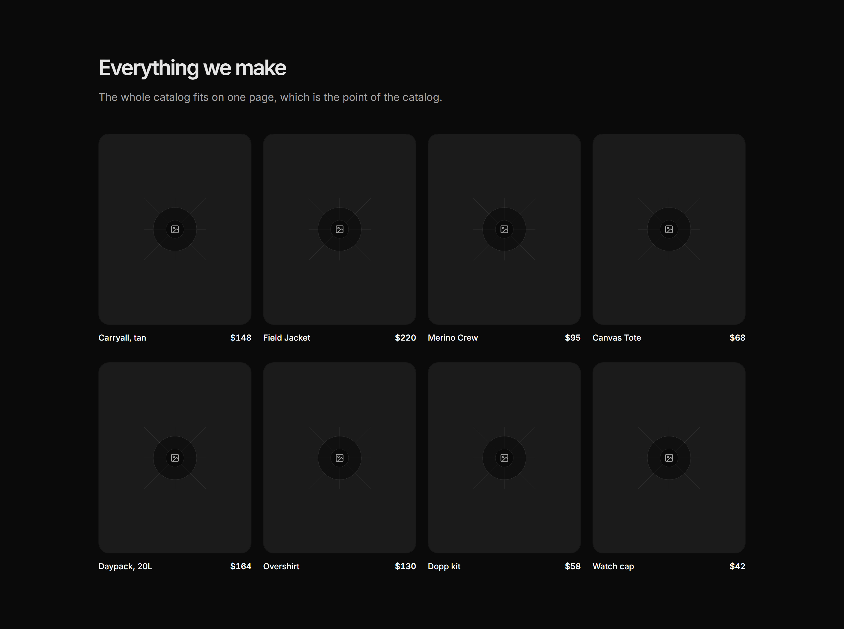 Ecommerce Product Grid: Simple Four Column