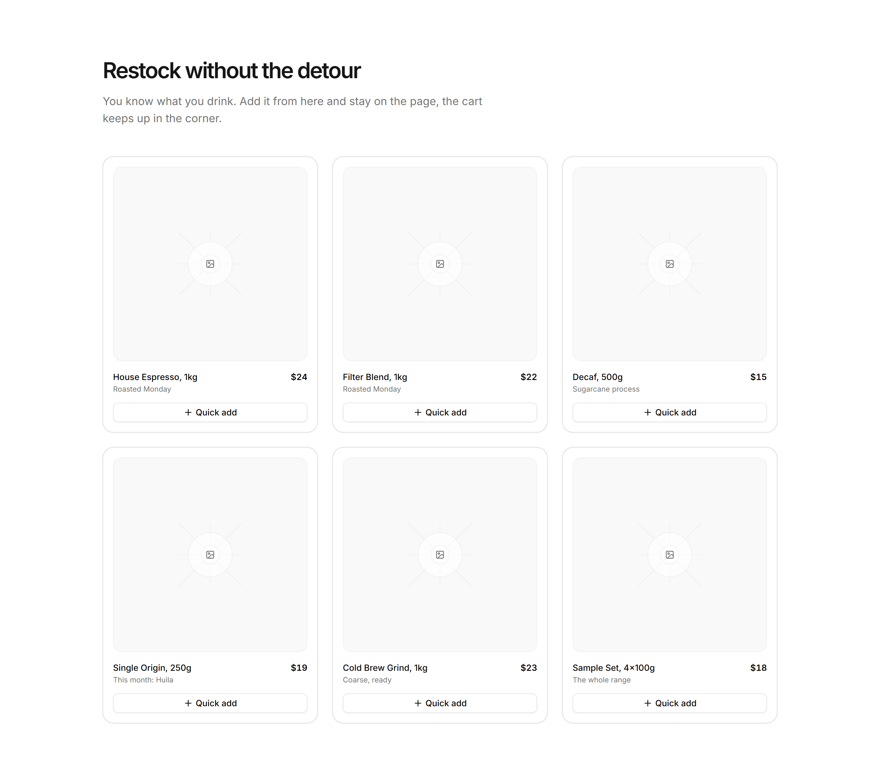 Ecommerce Product Grid: With Quick Add