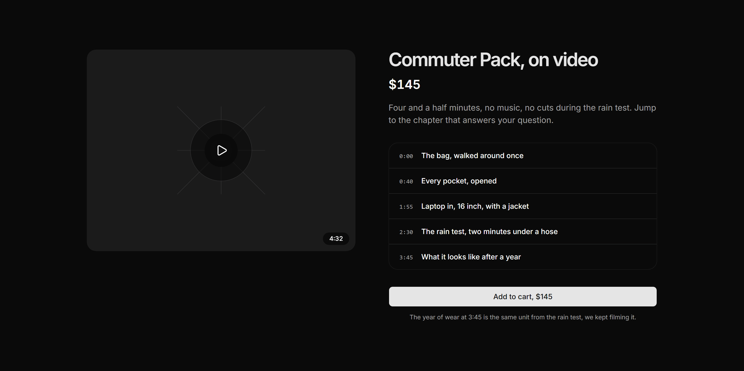 Ecommerce Product Overview: Product Video Split
