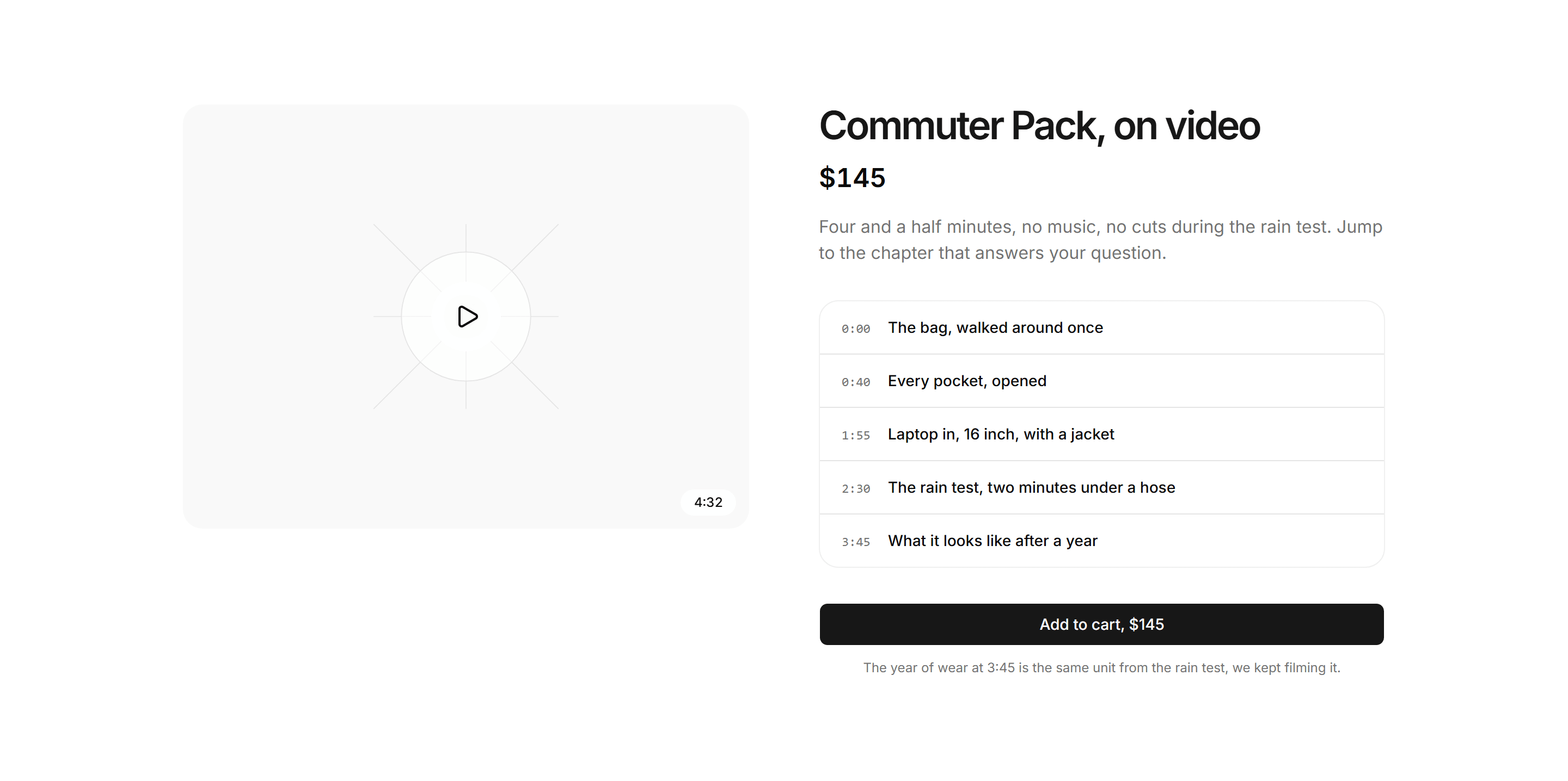 Ecommerce Product Overview: Product Video Split