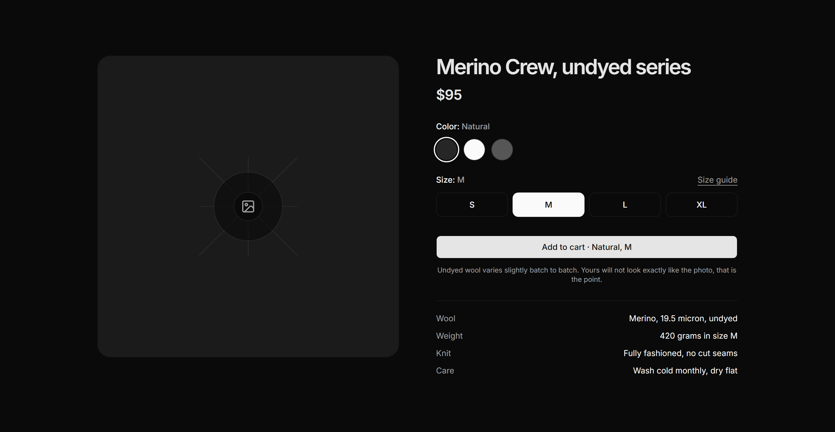 Ecommerce Product Overview: With Variant Swatches