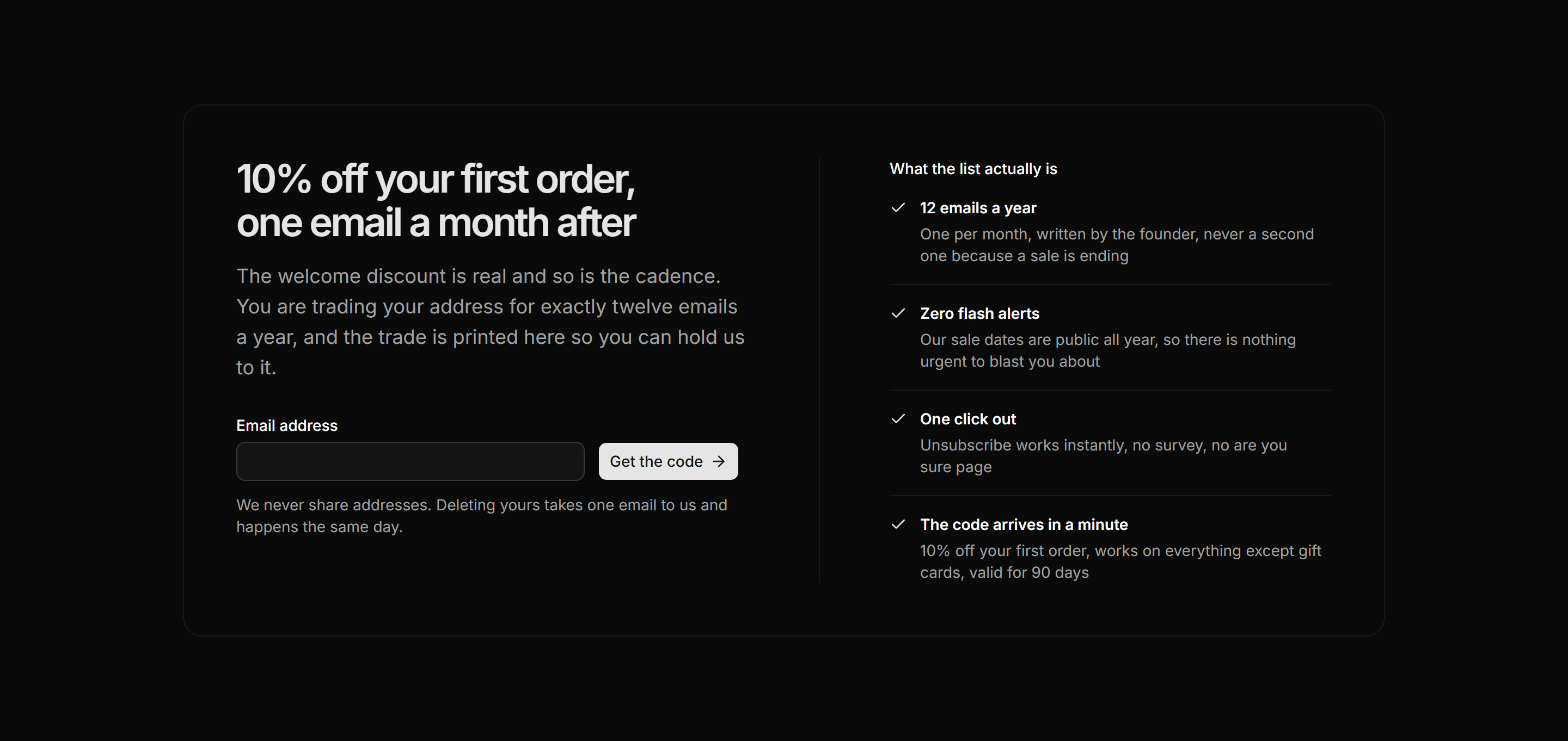 Ecommerce Promo: Welcome Offer Signup