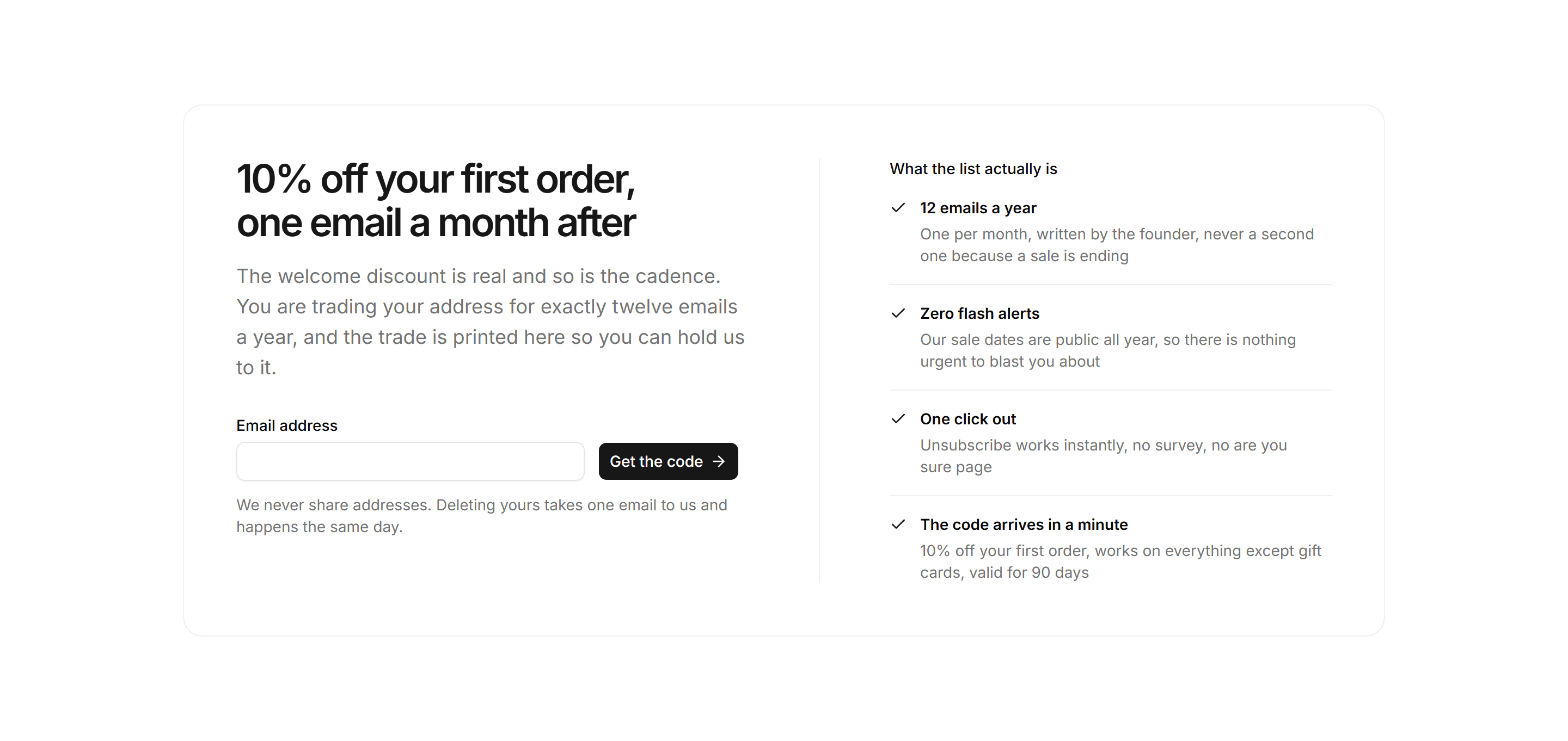Ecommerce Promo: Welcome Offer Signup