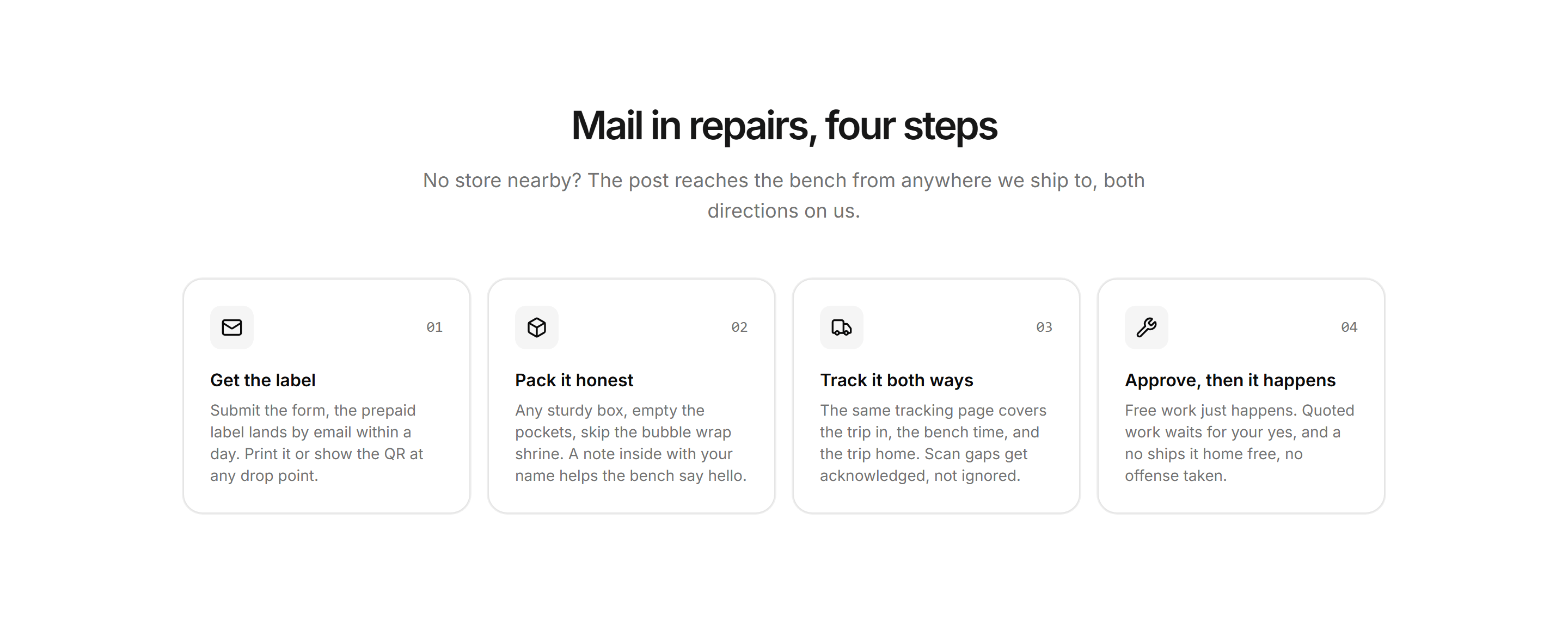 Ecommerce Repair: Mail In Steps