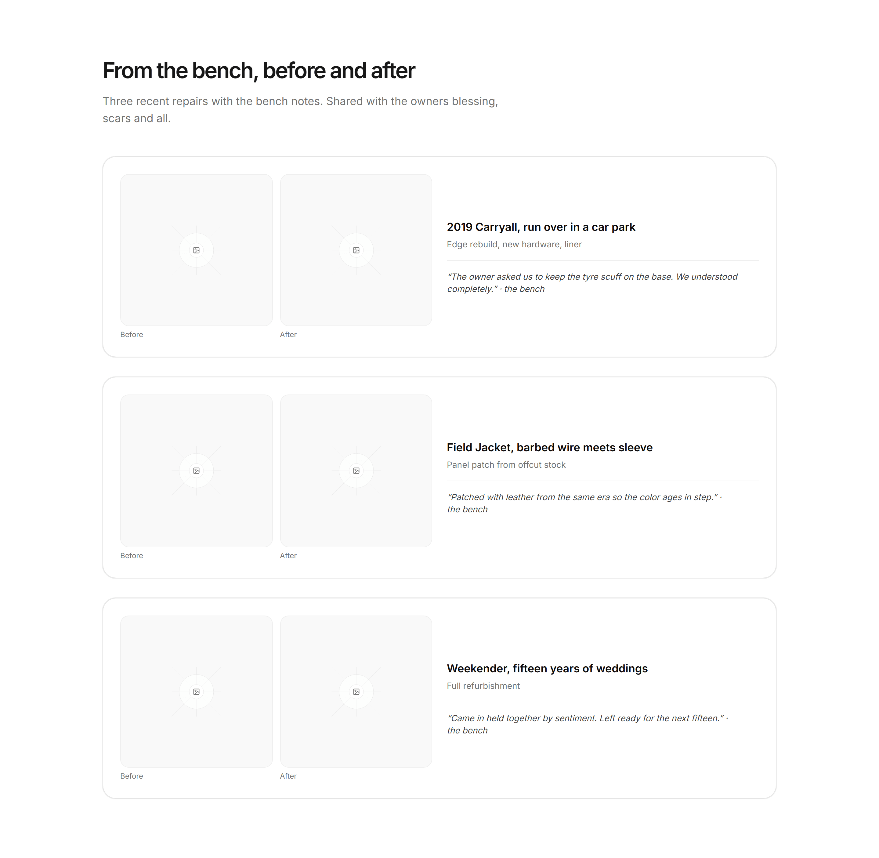 Ecommerce Repair: Repair Stories Gallery