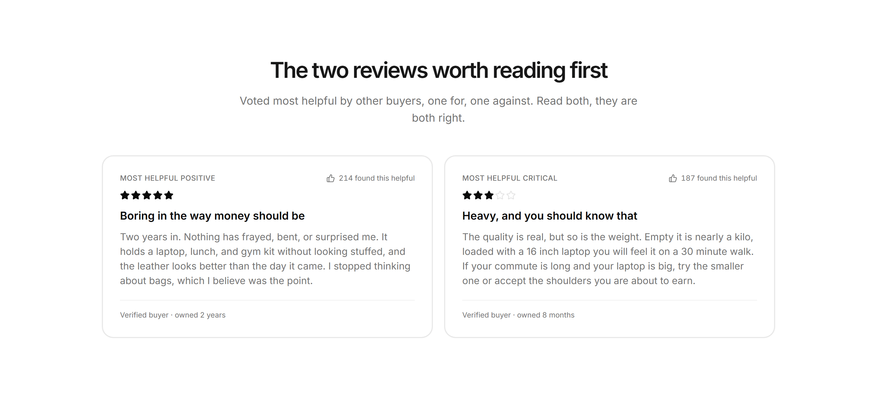 Ecommerce Review: Most Helpful Pair