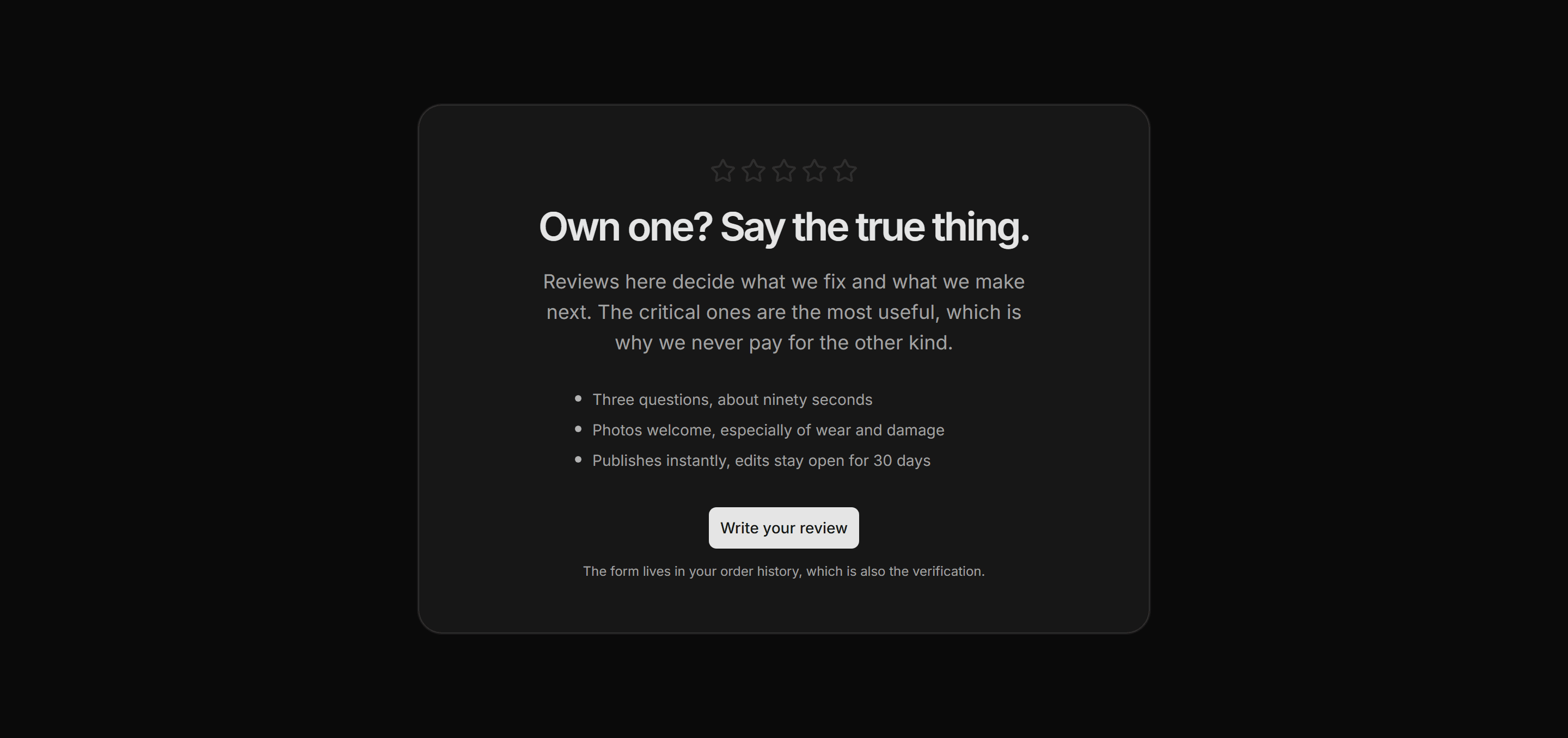 Ecommerce Review: Write Review Prompt