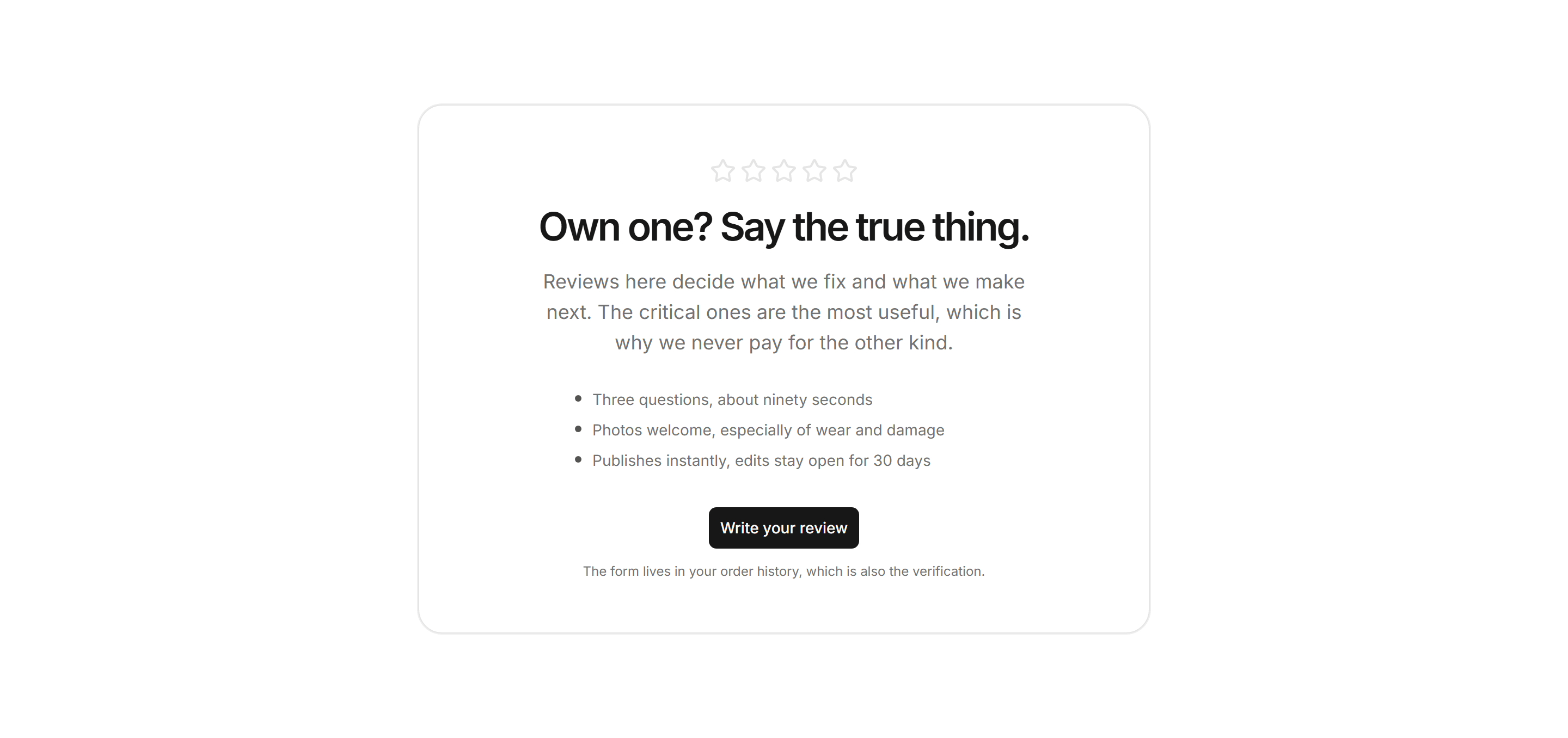 Ecommerce Review: Write Review Prompt