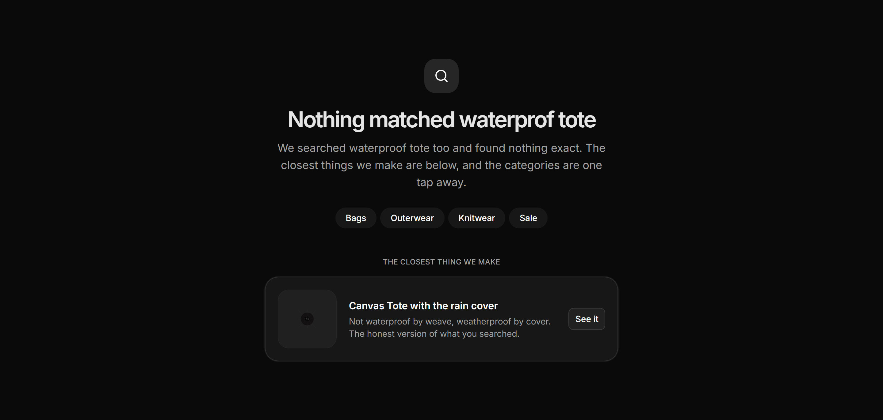 Ecommerce Search: Empty Search State
