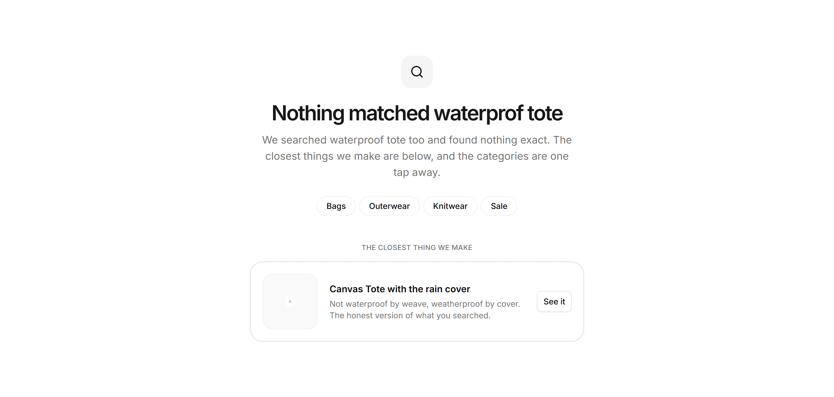 Ecommerce Search: Empty Search State