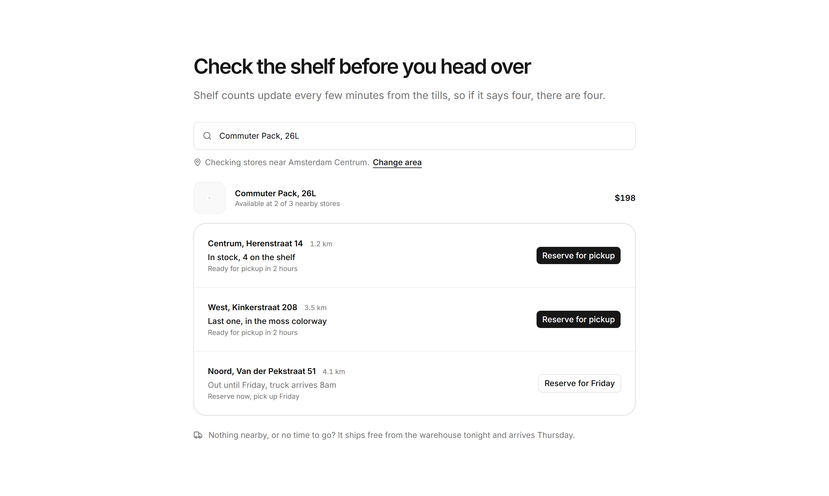 Ecommerce Search: Store Availability Search